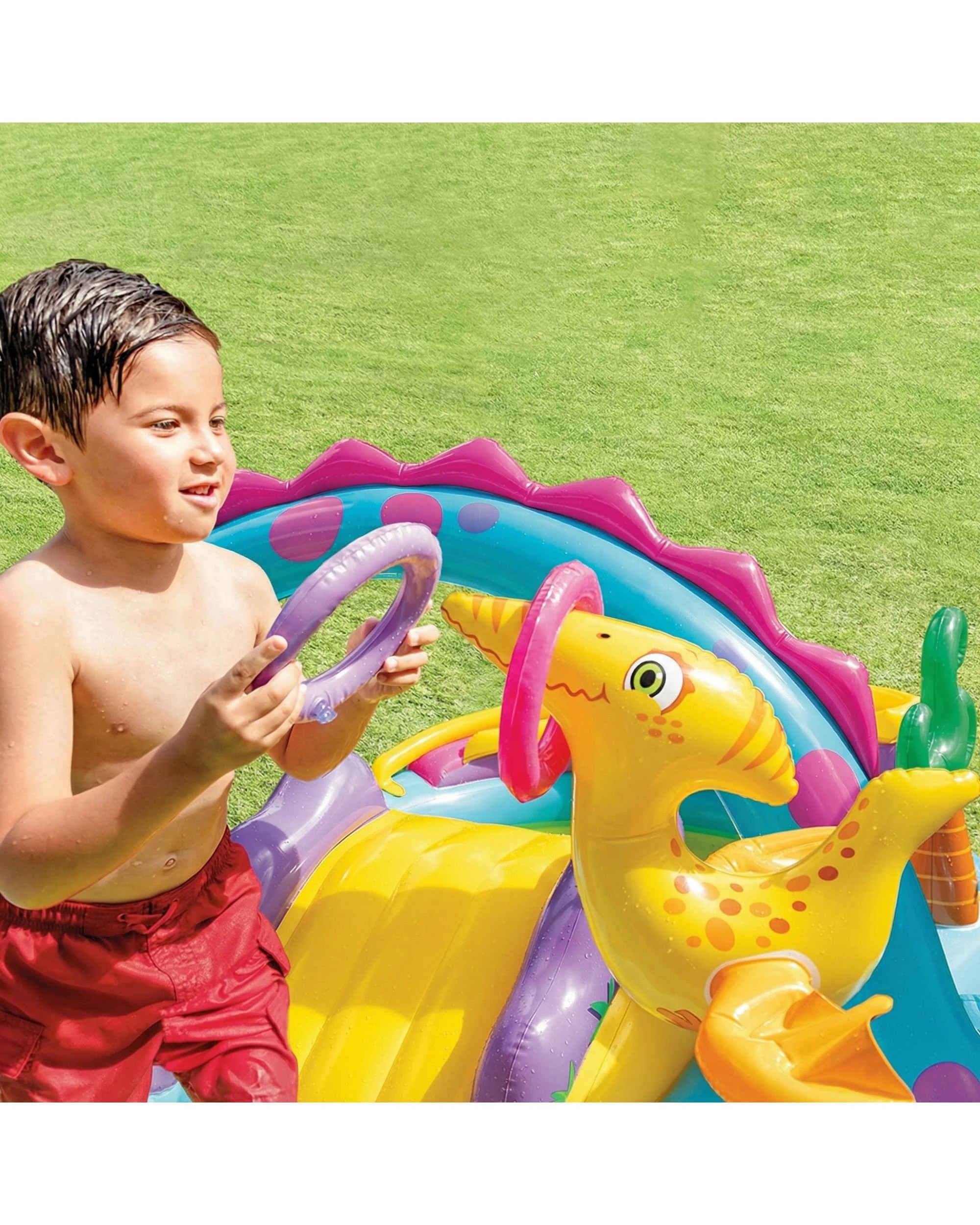 3 Intex 57135NP Dinoland Play Centre Inflatable Kids Pool with Slide, 3 of 7