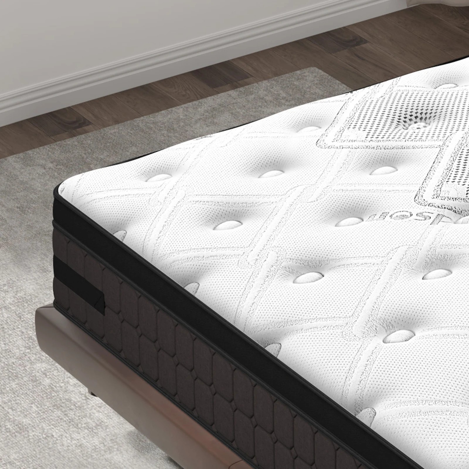5 Alfordson Mattress 26cm Bonnell Spring Medium Firm Double-Sided EuroTop - King Bed, 5 of 9