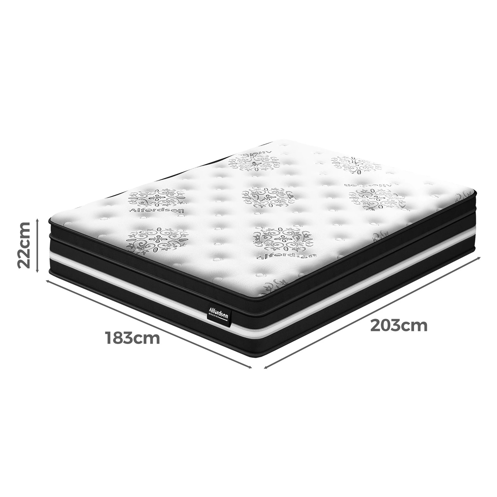 10 Alfordson Mattress Euro Top Bonnell Spring Foam 22CM Medium Firm - King Bed, 10 of 10