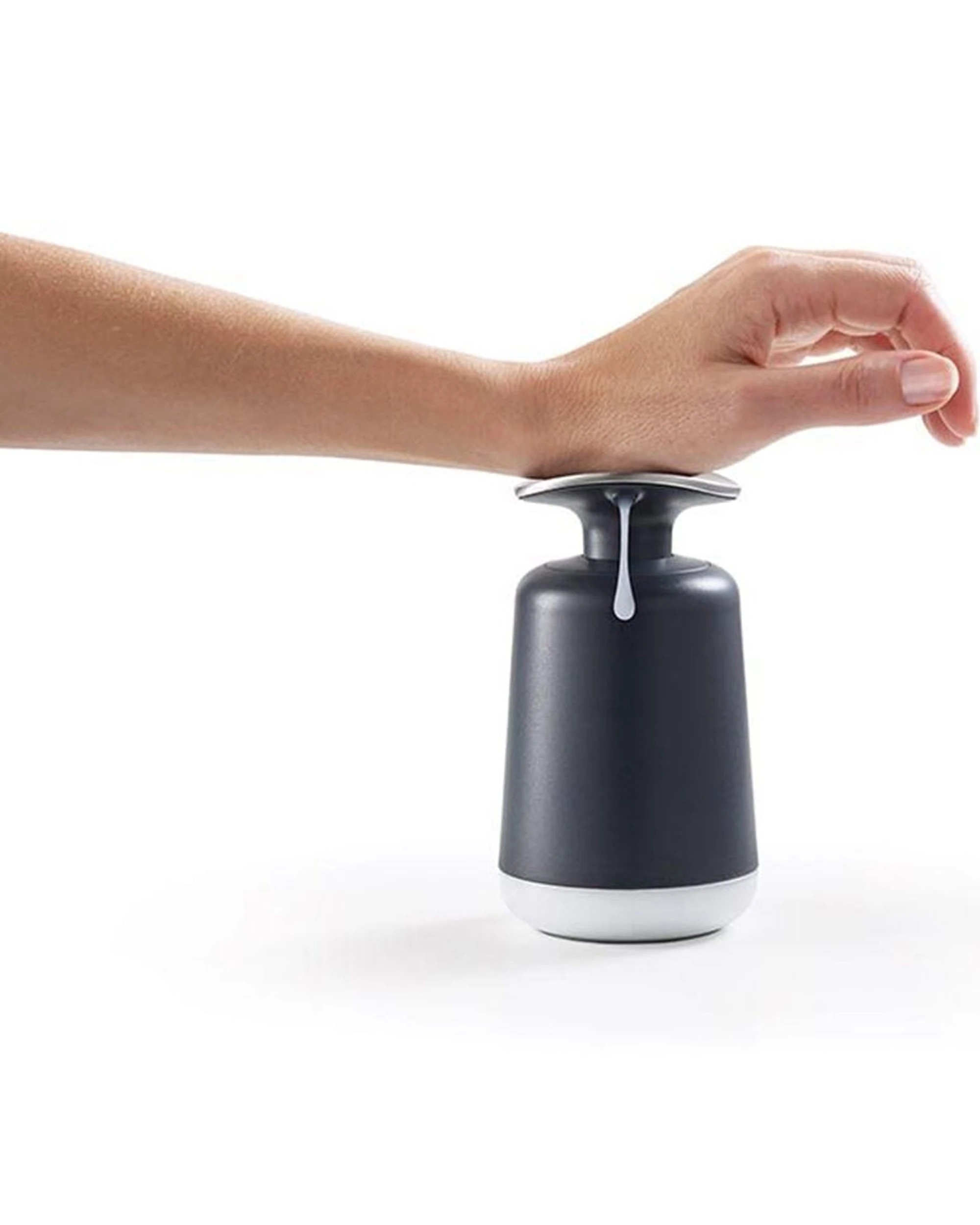 3 Joseph Joseph Presto Hygienic Soap Dispenser Extra-Large Stainless Steel Pump 250ml 2PK - Grey, 3 of 5