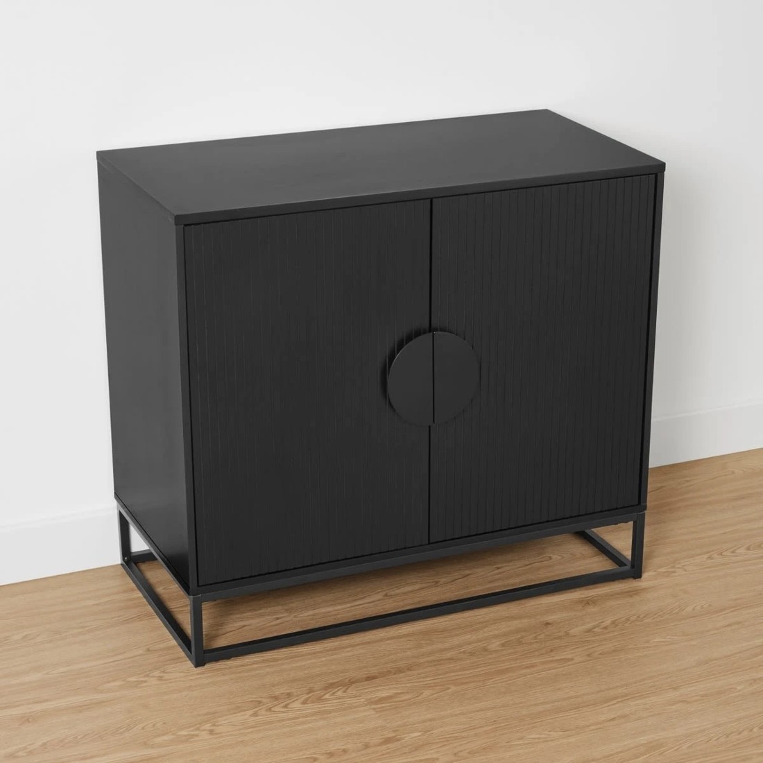 4 Stevie Ribbed Cabinet - Black, 4 of 9