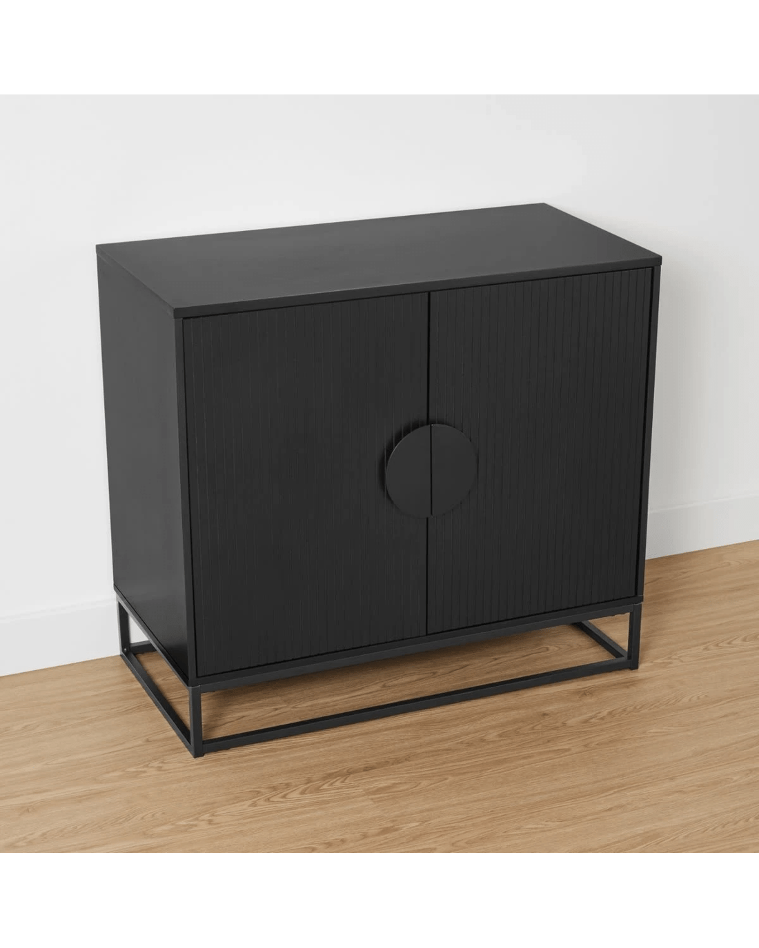 4 Stevie Ribbed Cabinet - Black, 4 of 9