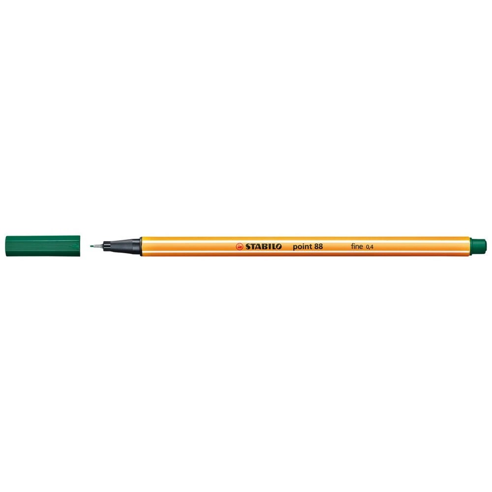 1 Stabilo Point 88 Fineliner 0.4mm Pine Green, 1 of 2