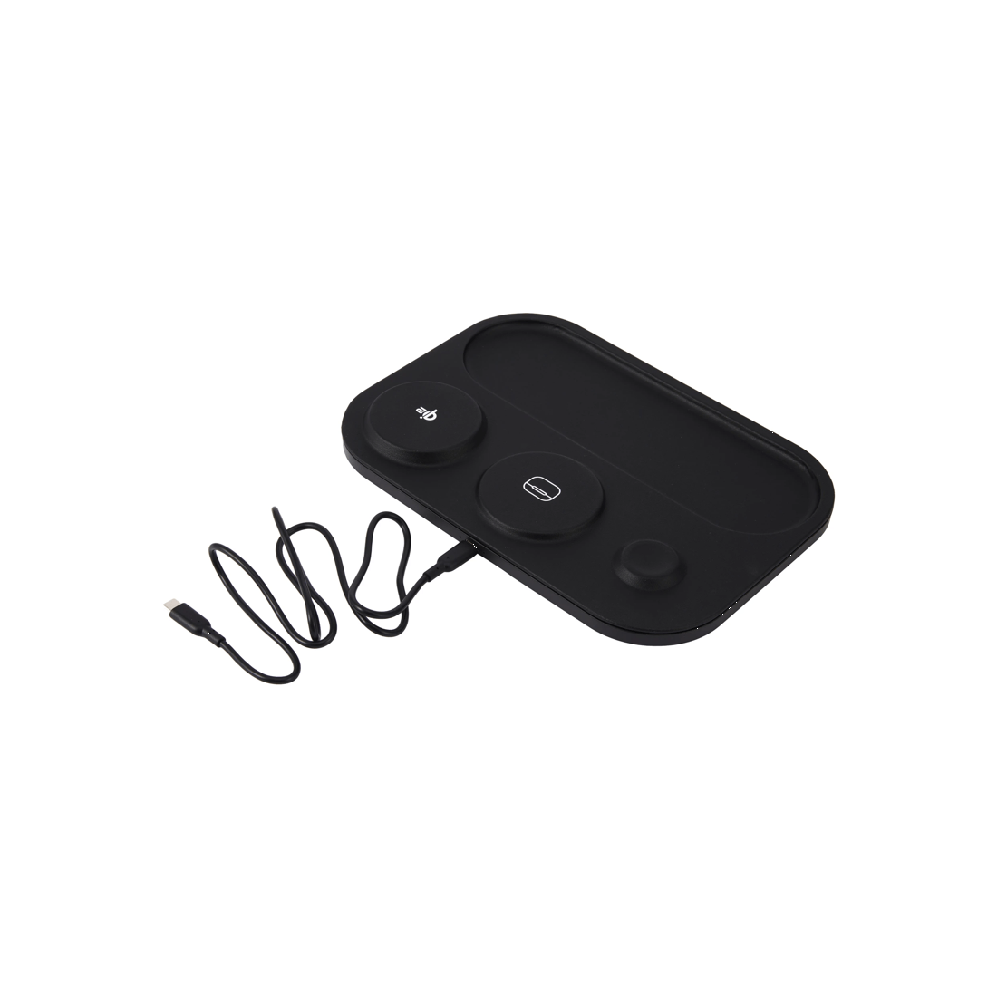 6 3-in-1 Wireless Charger Tray - Black, 6 of 9