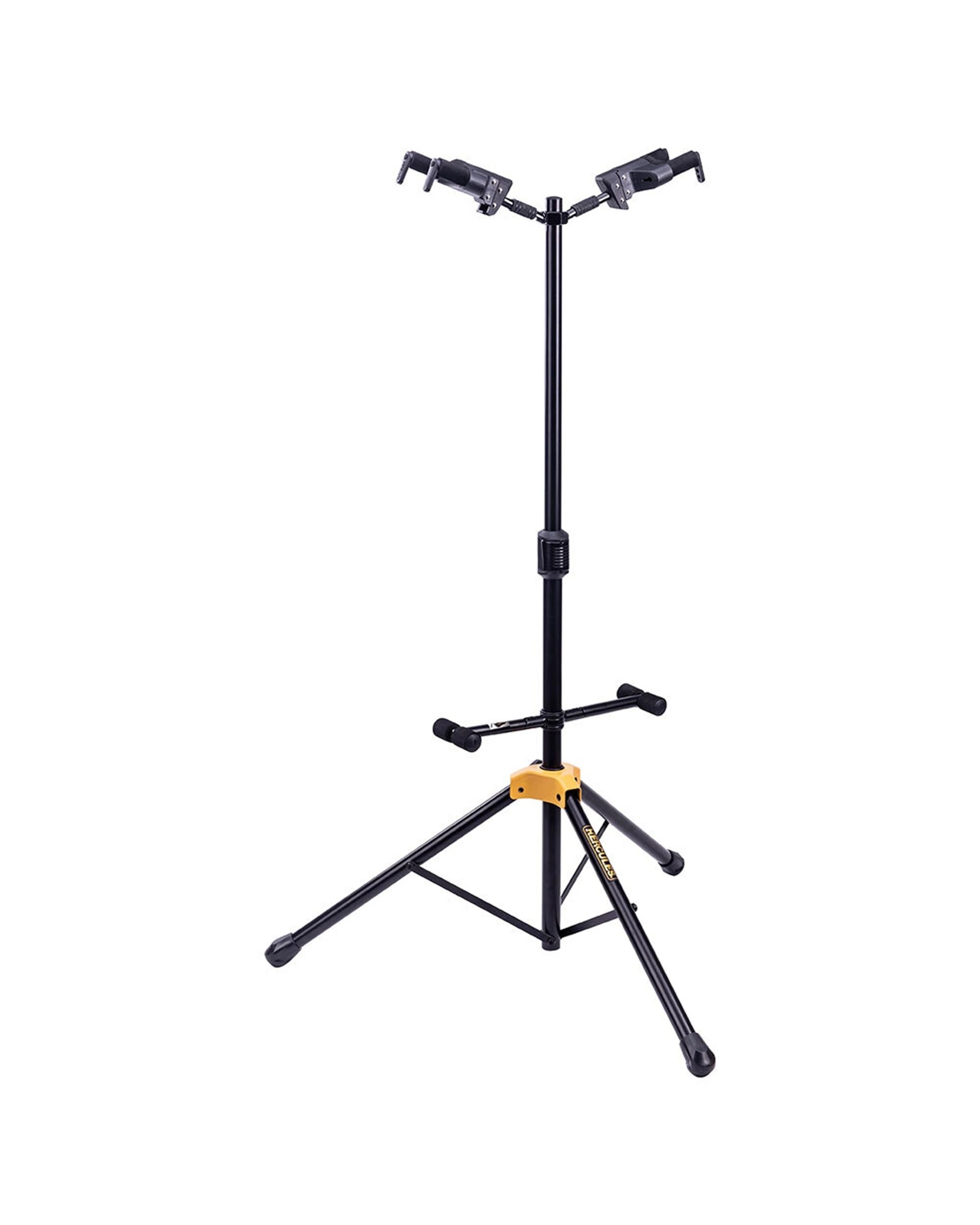 1 Hercules Auto Grab Guitar Stand Holder Rack Instrument Mount With Rest - Black, 1 of 4