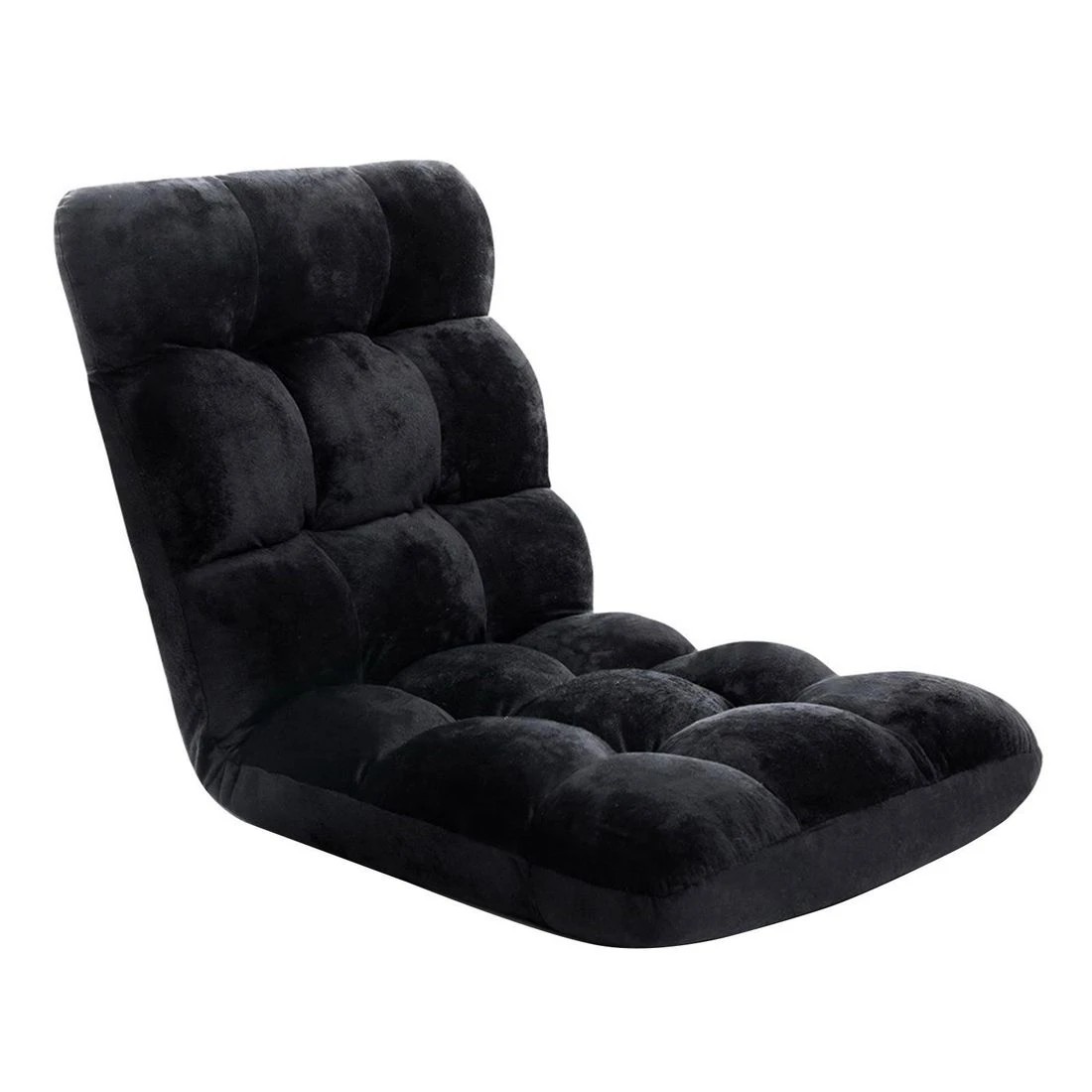4 Artiss 4X Lounge Sofa Bed Flannel Fabric - Black, 4 of 9