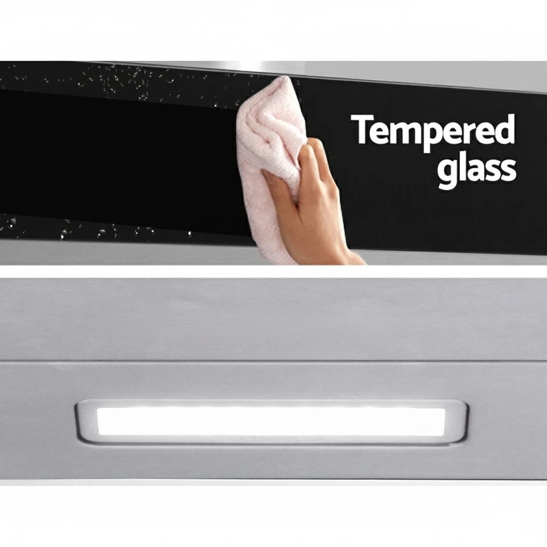 6 Devanti 900mm Range Hood 90cm Rangehood Glass Stainless Steel - Multi, 6 of 7