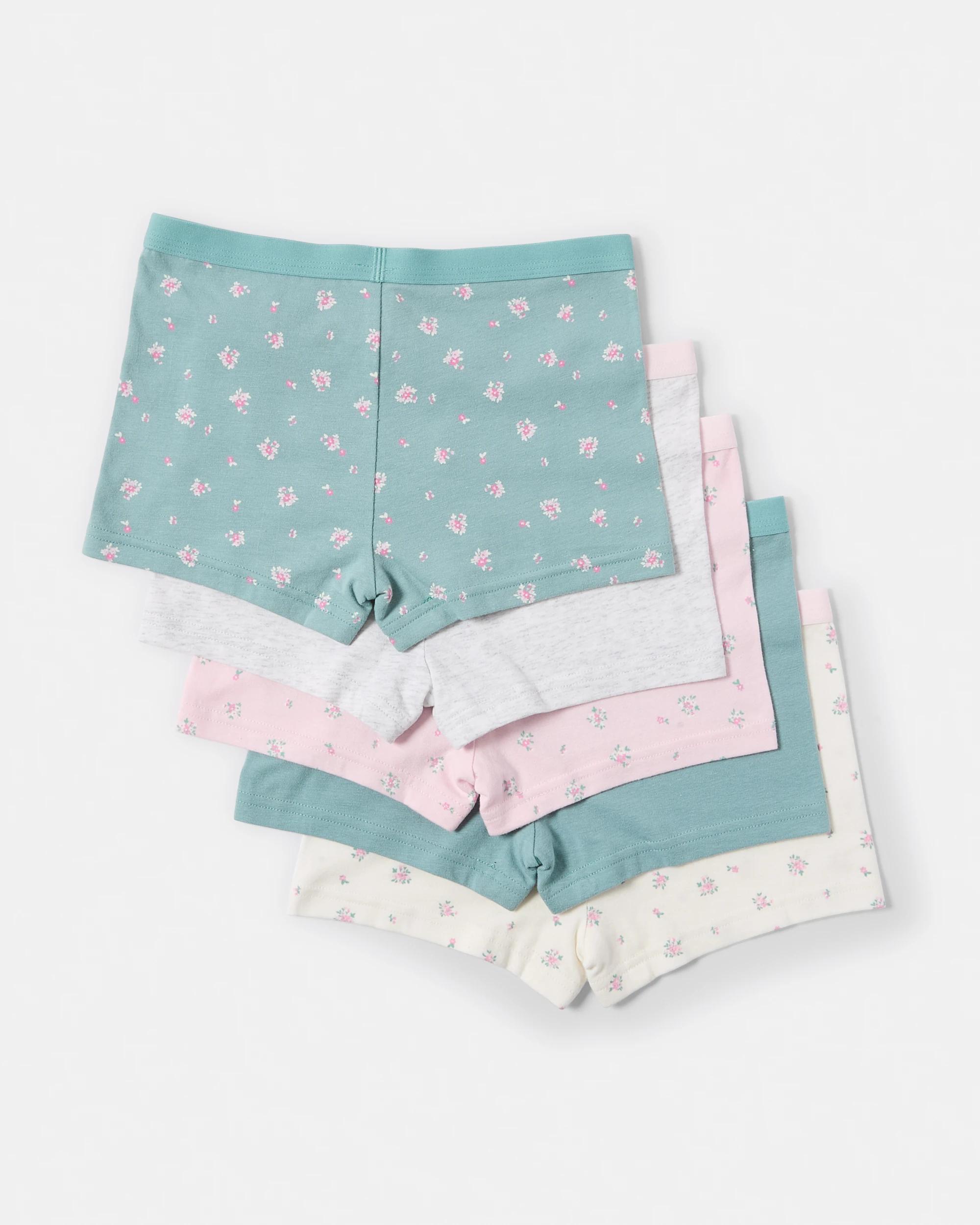 2 5 Pack Print Shorties TINY BLOOMS, 2 of 8