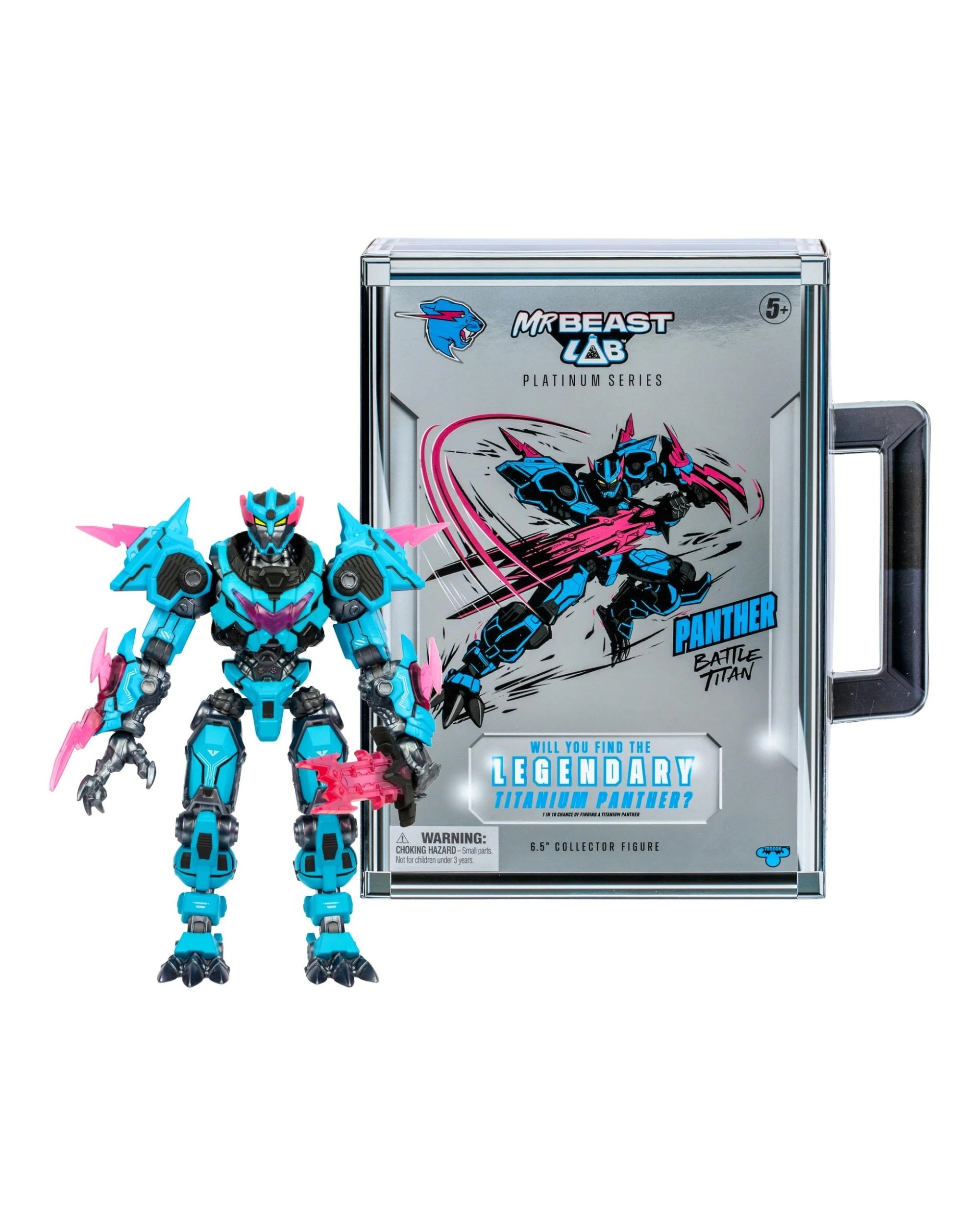 1 Mr Beast Lab Platinum Series S2 W1 Collector Pack Panther Battle Titan Figure, 1 of 9