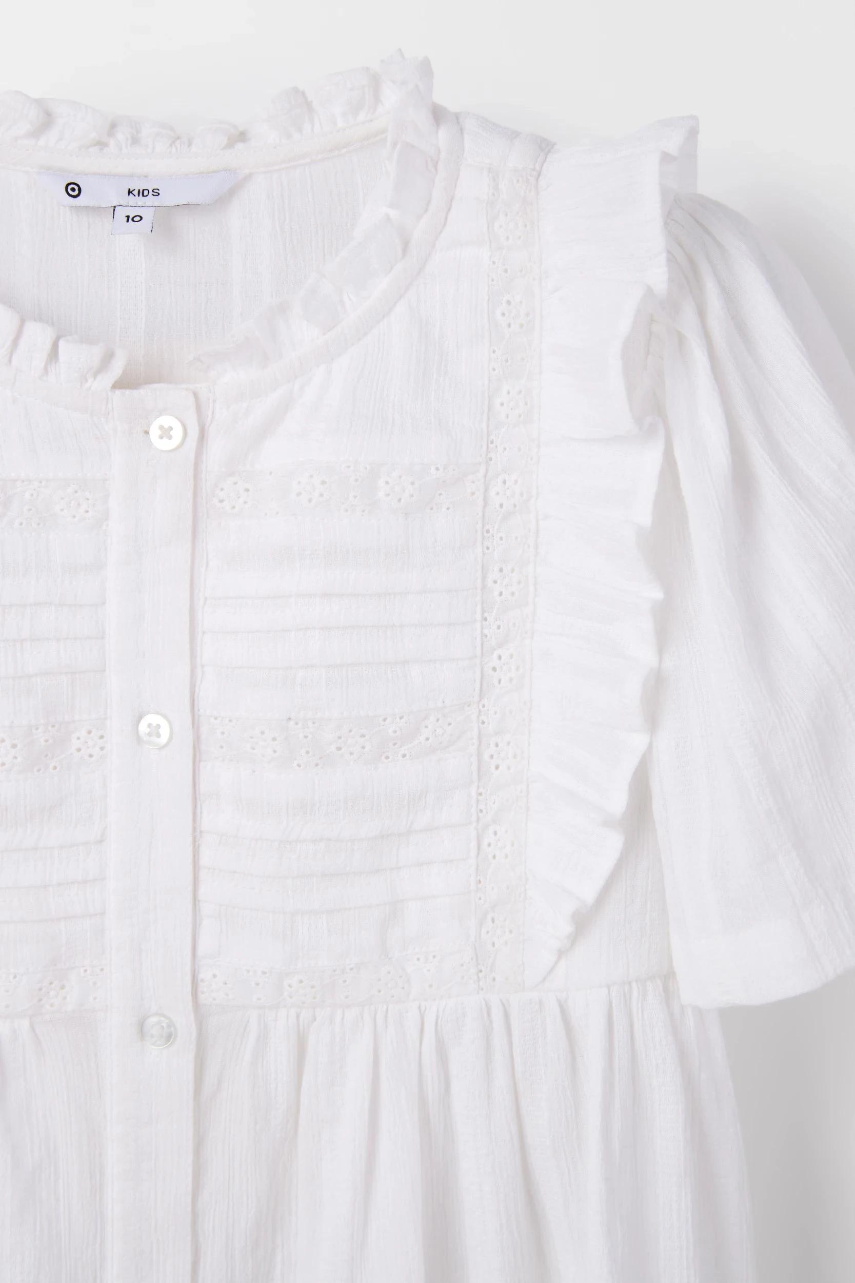 2 Target Kids Boho Lace Woven Top WHITE, 2 of 2