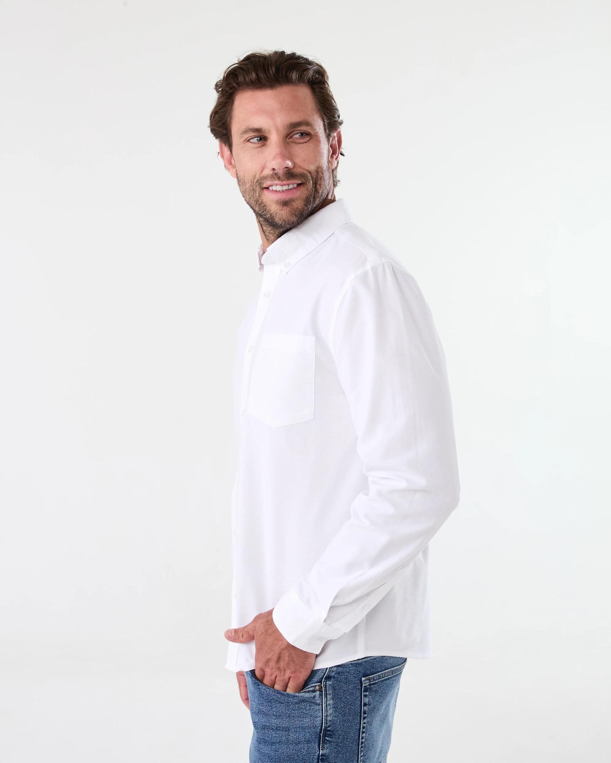 2 Long Sleeve Oxford Shirt White, 2 of 8