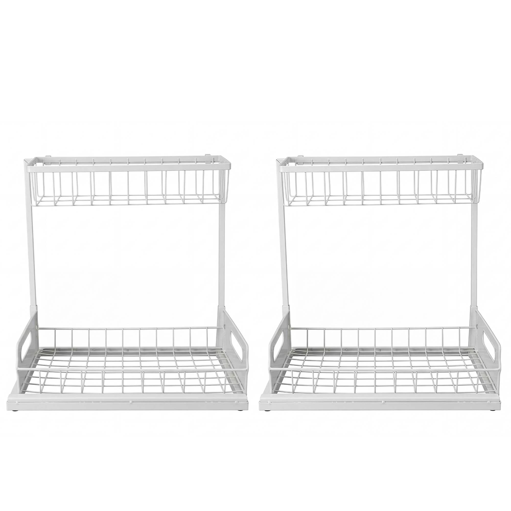 1 Toque 2x Under Sink Organiser Kitchen Storage Rack Cabinet 2-Tier Shelving Home, 1 of 8