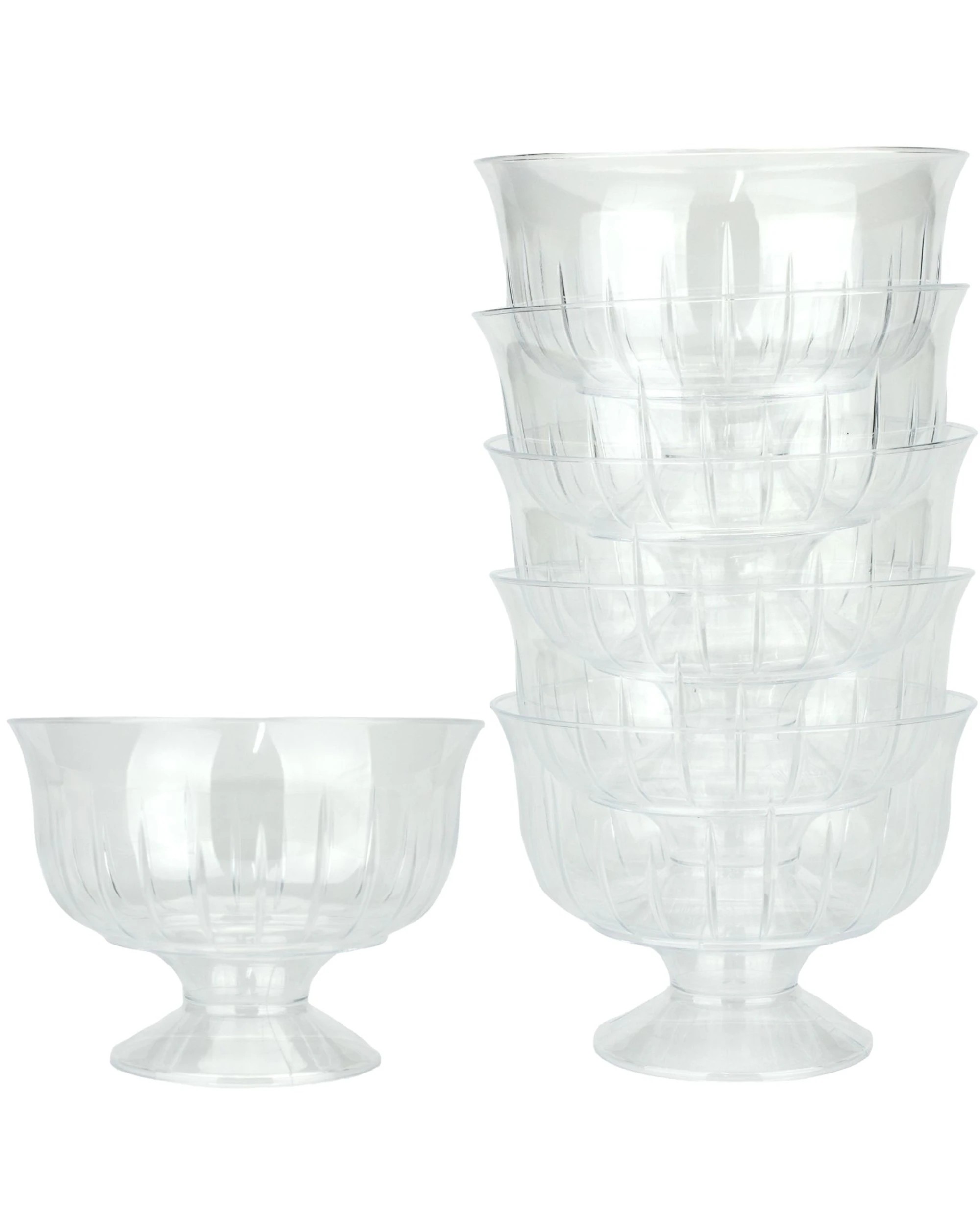 1 Partyware Clear Ice Cream Cups Pack of 6, 1 of 2