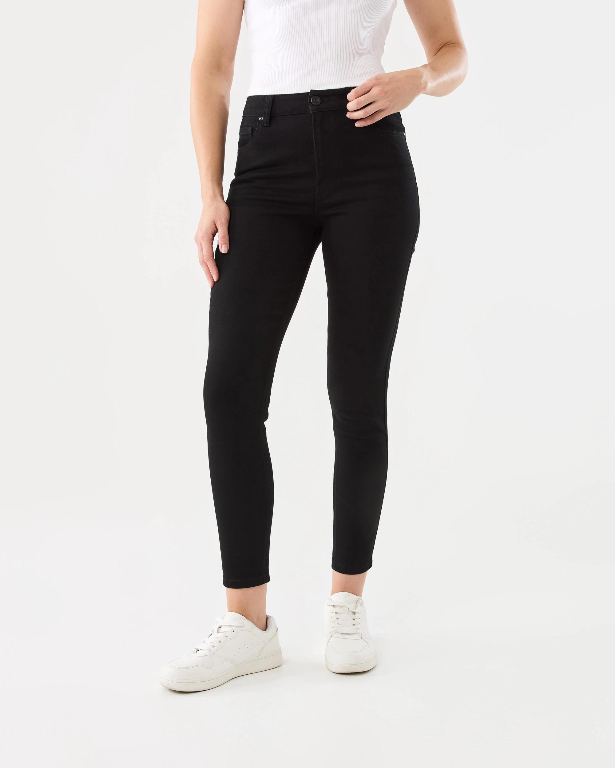 1 High Rise Skinny Jeans Black Wash, 1 of 7