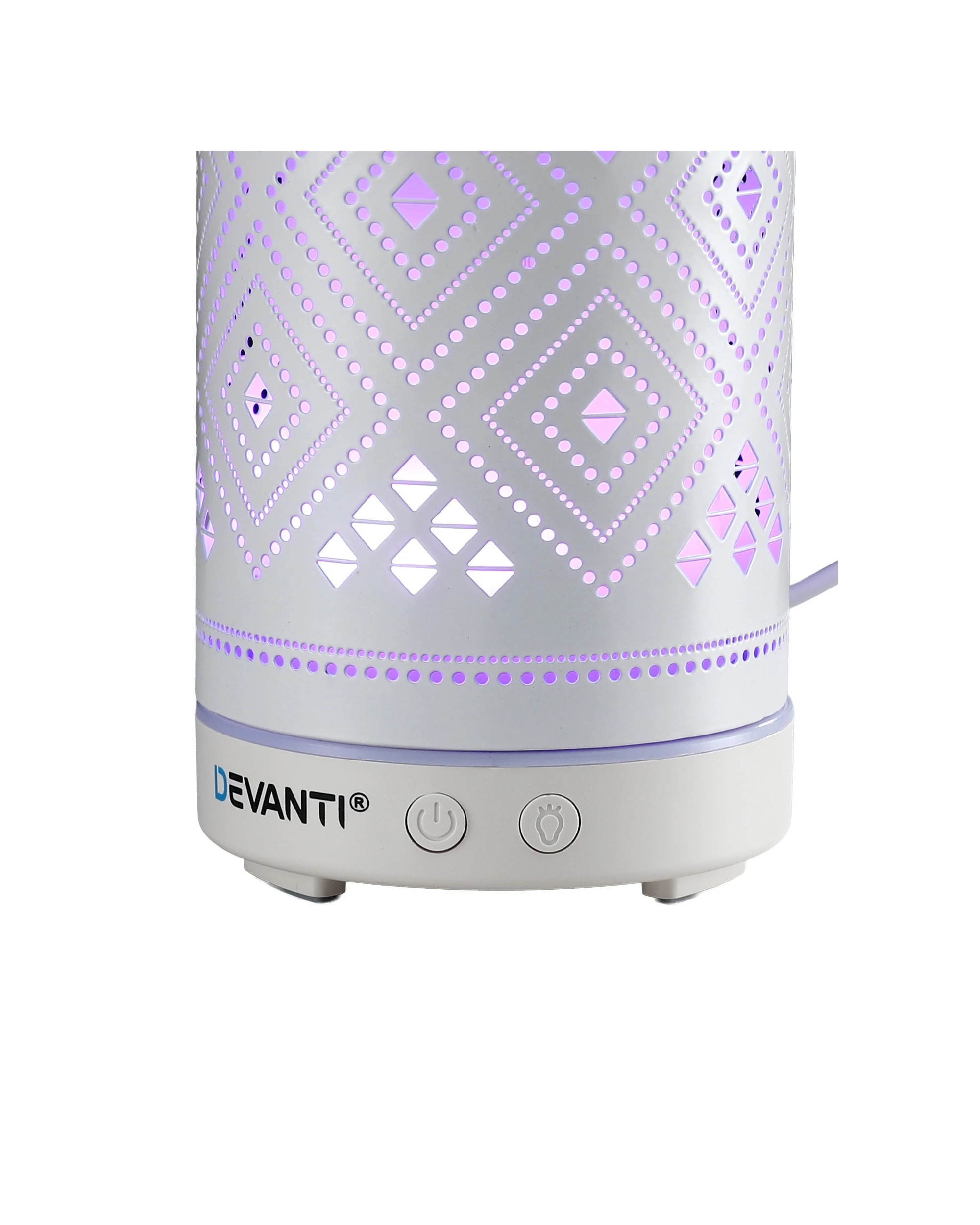 6 Devanti Ultrasonic Aroma Diffuser Aromatherapy 100ml LED Lights Iron Humidifier - Multi, 6 of 8