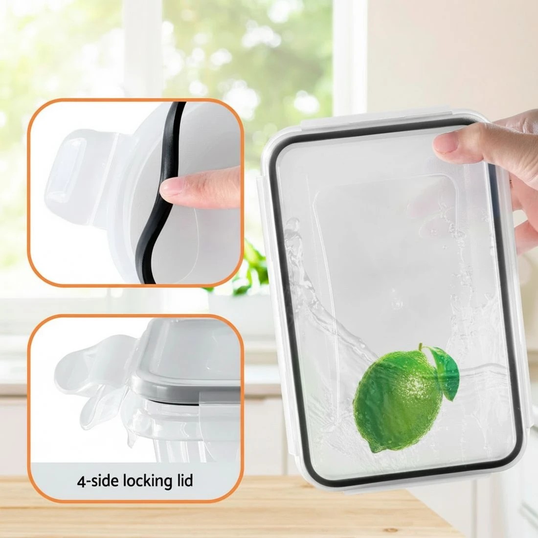 4 5-Star Chef Cereal Dispenser Food Storage Container 16PCS - Black, 4 of 5