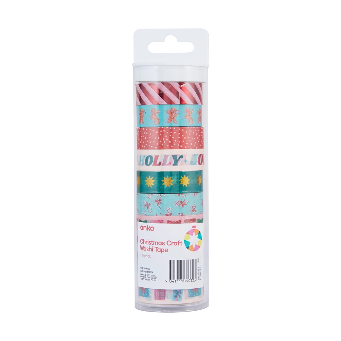 1 10 Pack Christmas Craft Washi Tape, 1 of 3