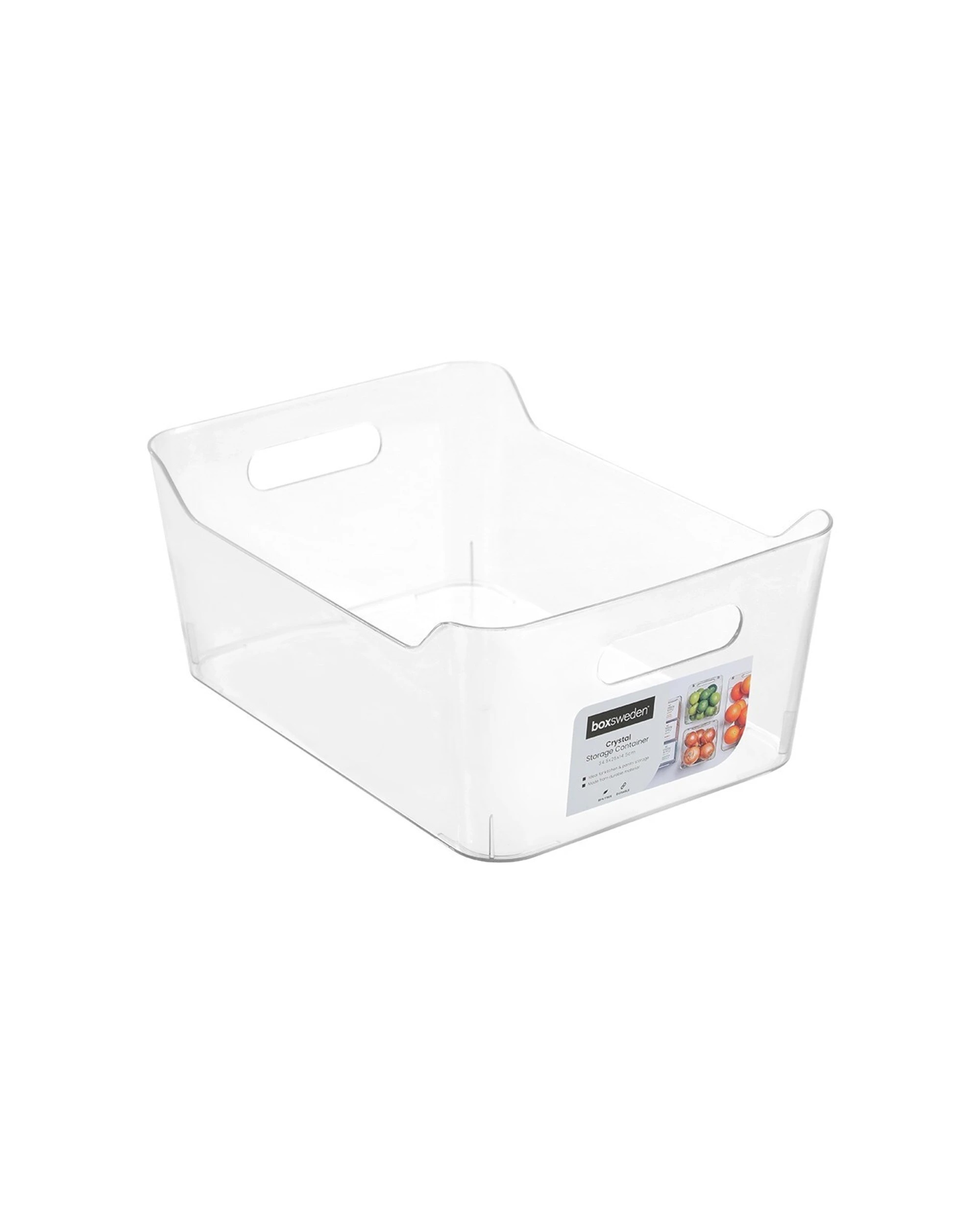 1 Boxsweden Crystal Food Storage Container Large Carry Handles - Clear, 1 of 4