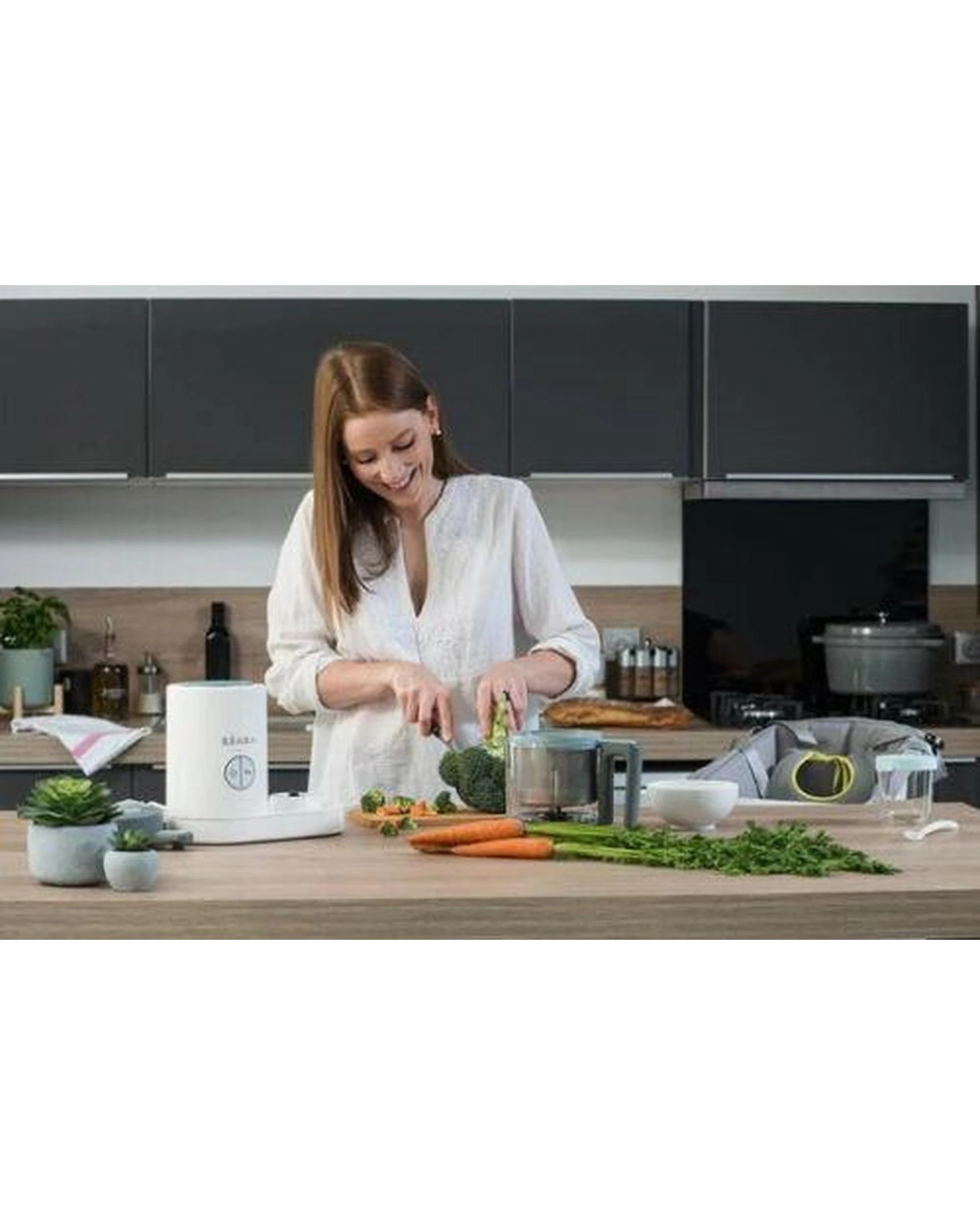 4 Beaba Babycook Neo Baby Food Processor Steam Cook Blend White  Grey, 4 of 8