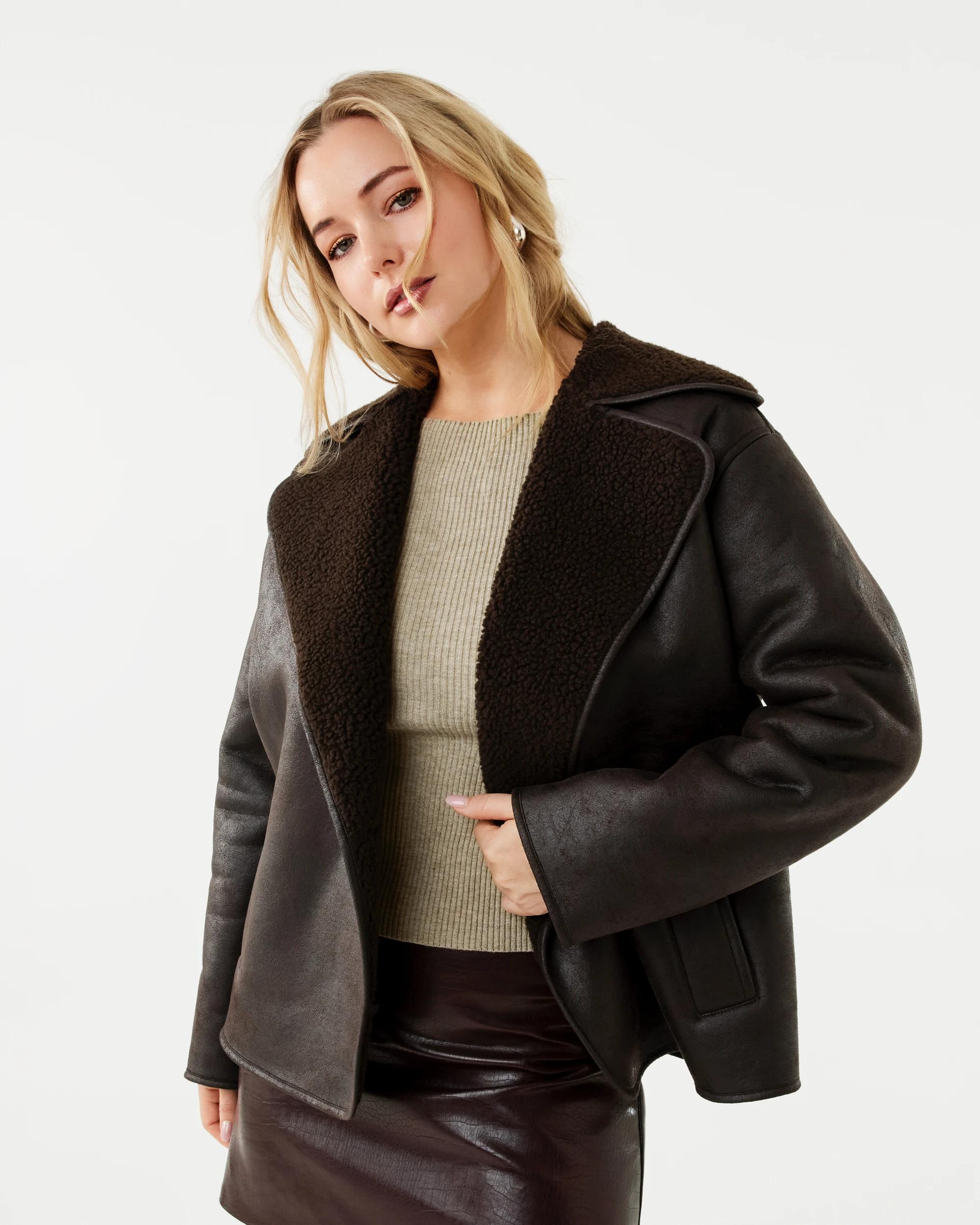 1 Sherpa Jacket Melt Brown, 1 of 9