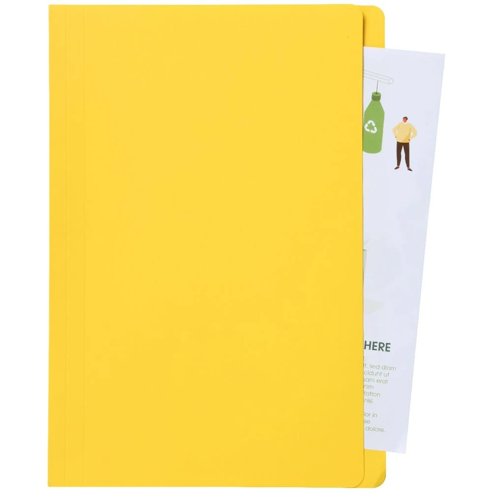 3 J.Burrows Foolscap Manila Folder Yellow 25 Pack, 3 of 4