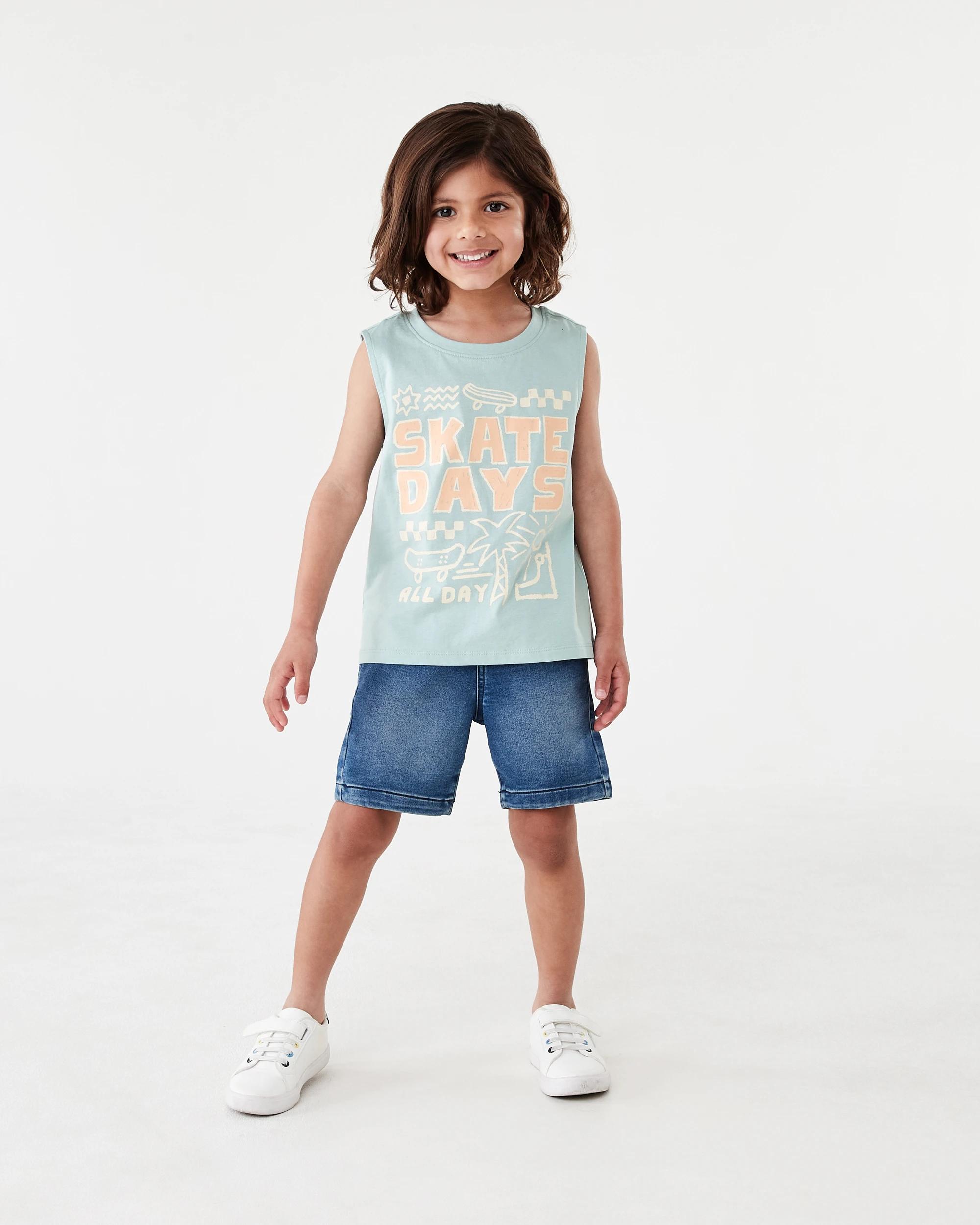 5 Oversized Print Tank Grn Skate, 5 of 6