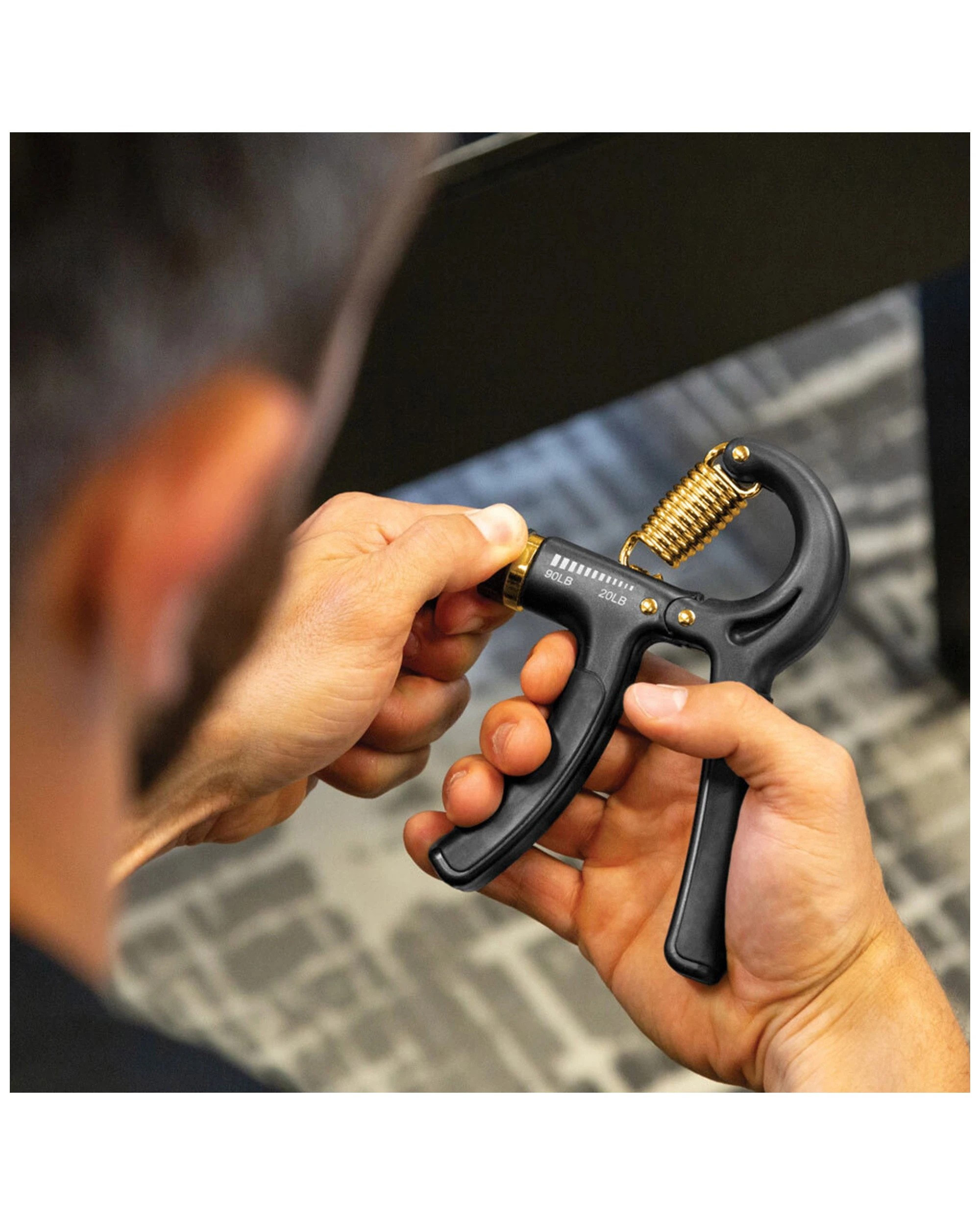 2 SKLZ Grip Strength Trainer Adjustable Resistance From 20 lb. To 90 lb. - Black, 2 of 3