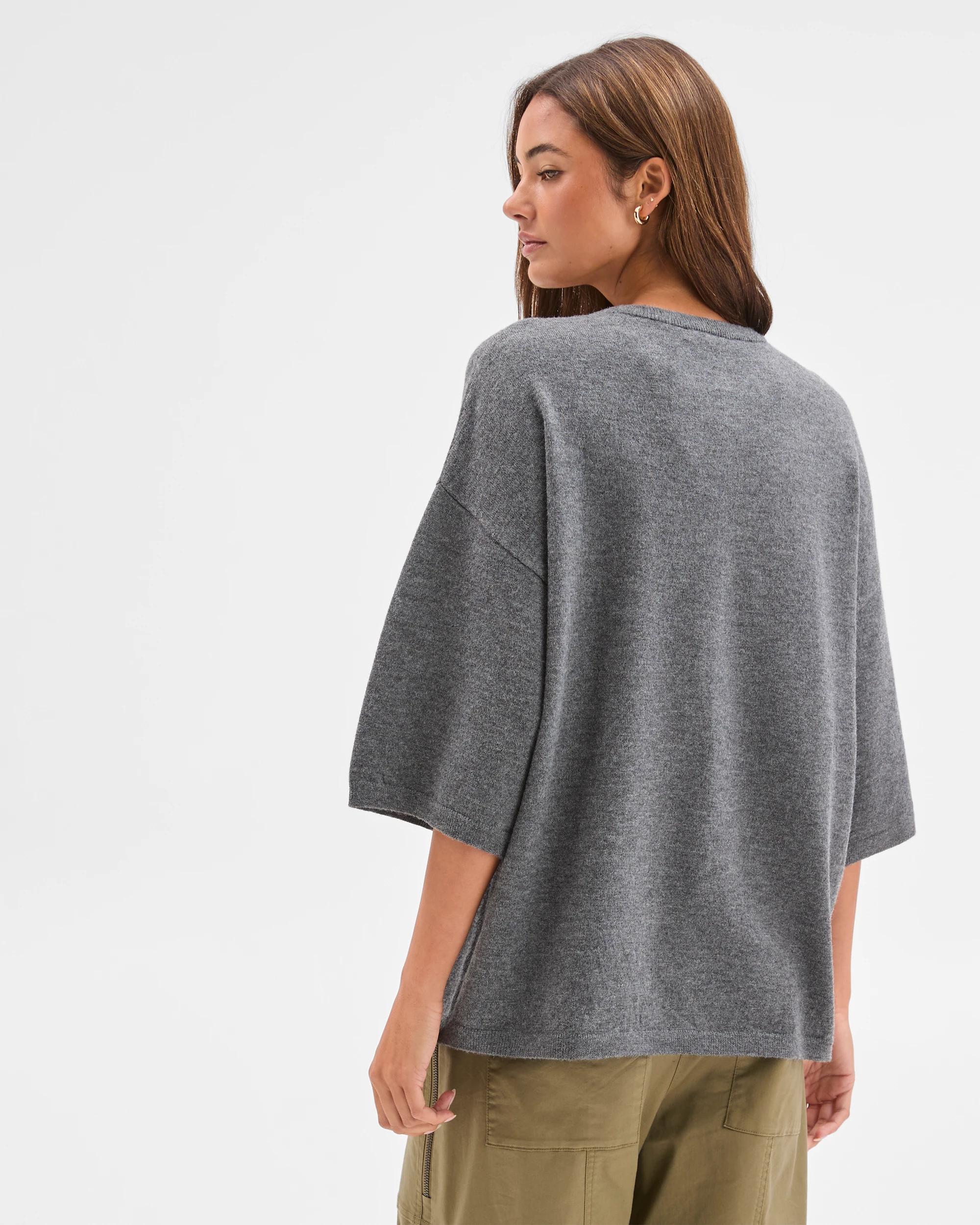 6 Lily Loves Knit T-Shirt GRAPHITE MARLE, 6 of 6