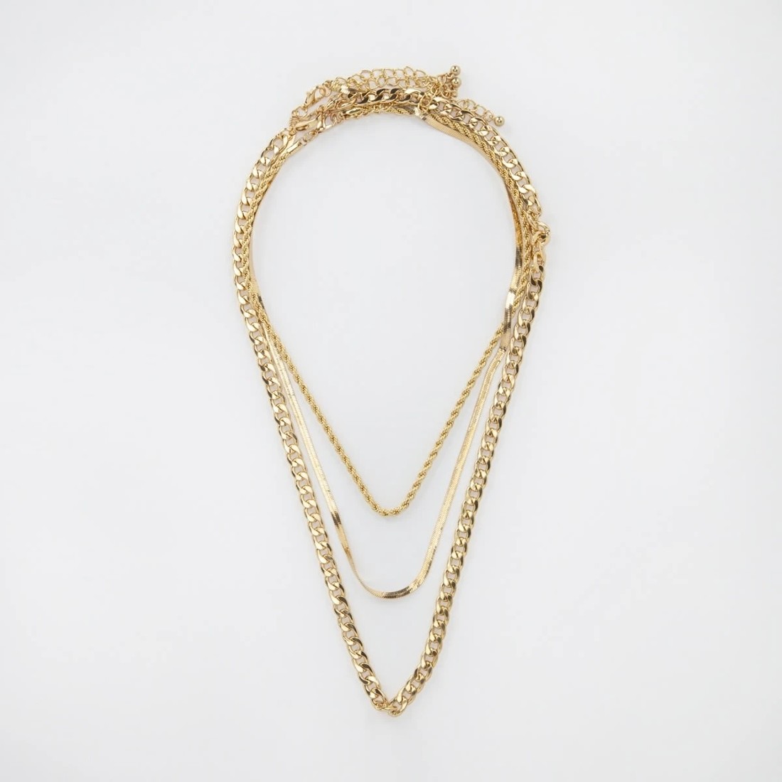 2 3 Pack Essential Chain Necklace - Gold Tone, 2 of 3