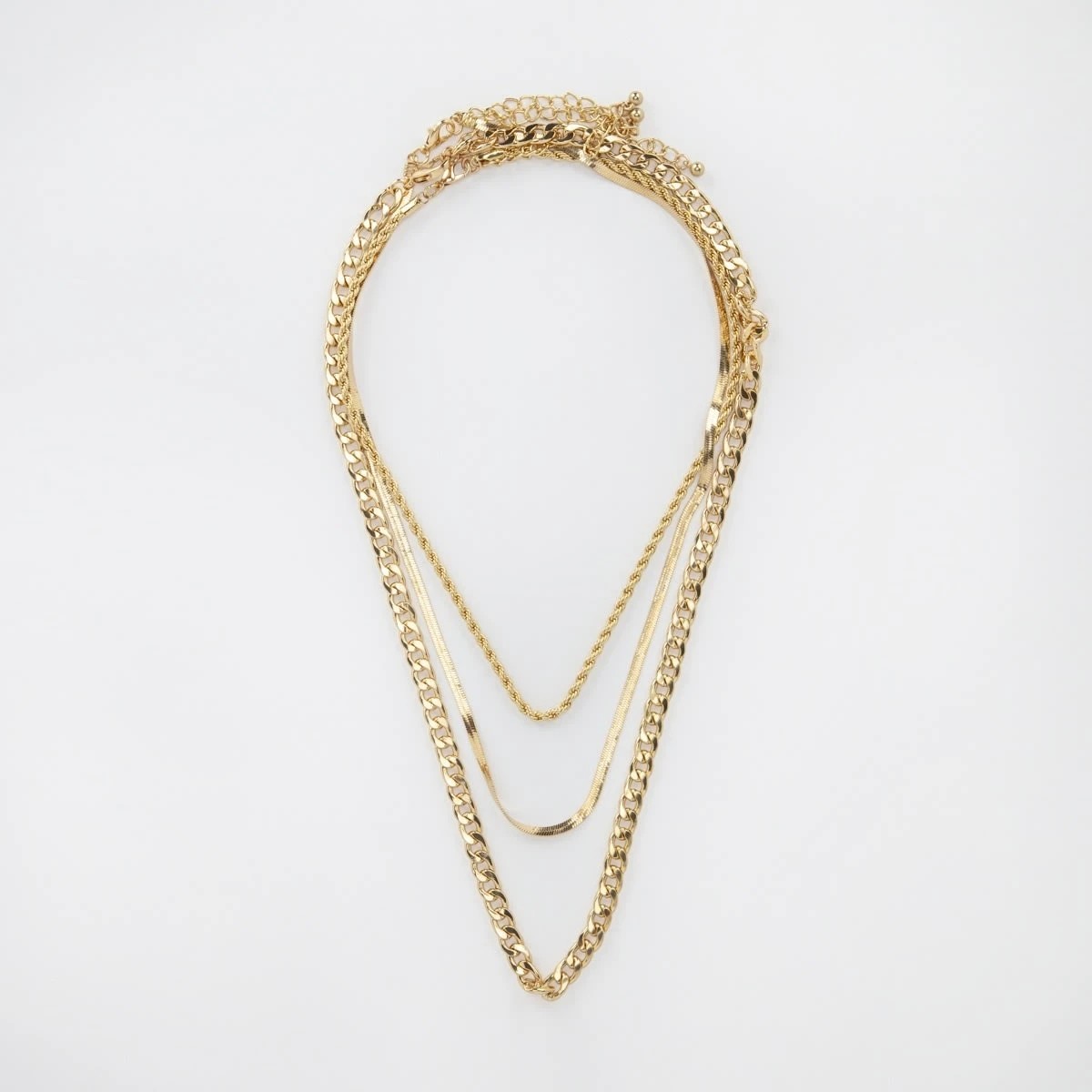 2 3 Pack Essential Chain Necklace - Gold Tone, 2 of 3