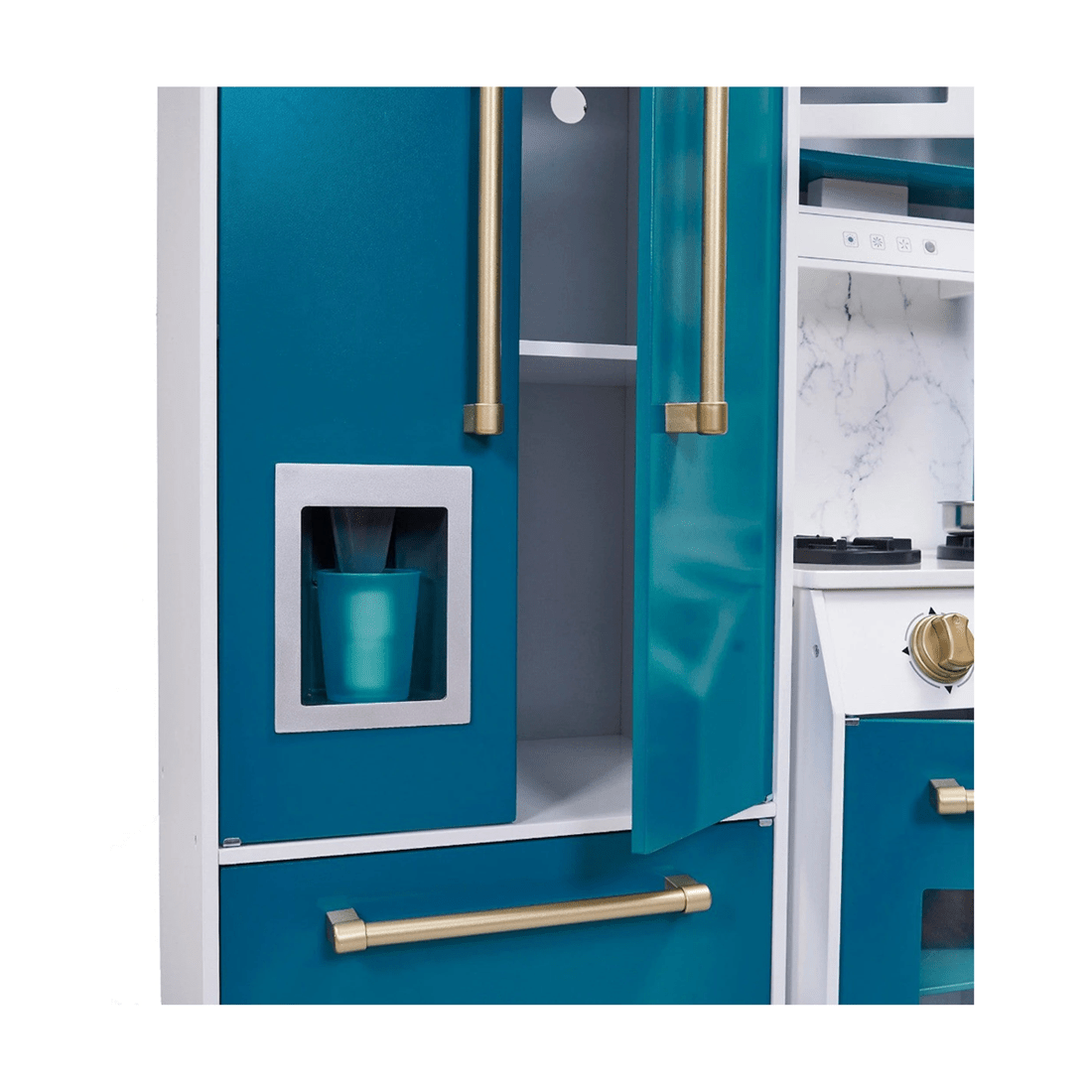 8 Plum Play Au Bakehouse Wooden Play Kitchen With Fridge And Utensils Set
 - Blue, 8 of 9