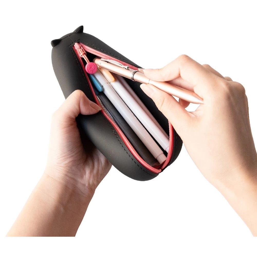 10 PuniLabo Lying Down Pencil Case Black Cat, 10 of 10