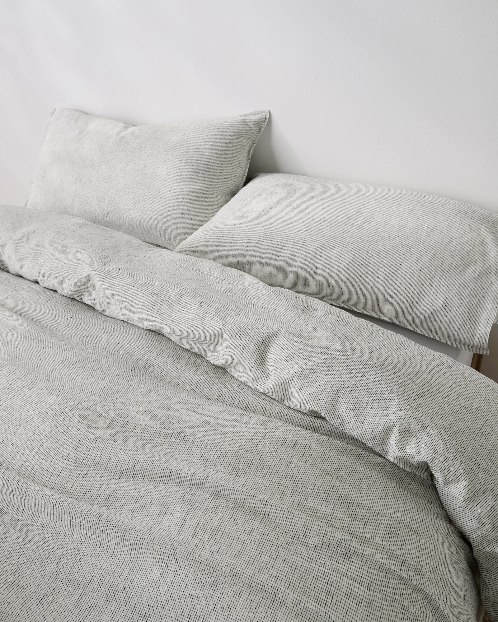 2 Target Brayden Stripe Linen/Cotton Quilt Cover Set - King Bed - White, 2 of 3