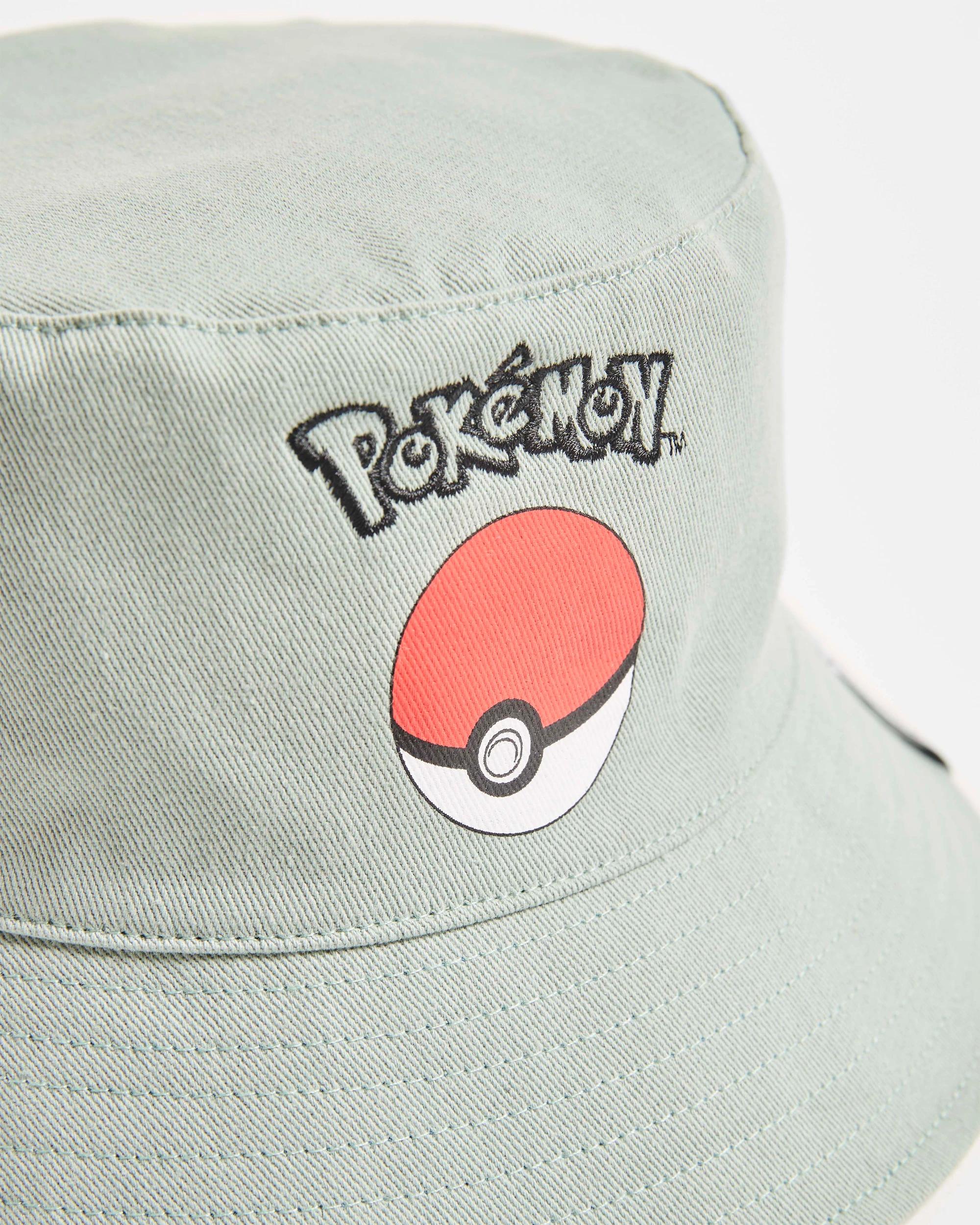 3 Licensed Pokemon Poke Ball Cotton Bucket Hat KHAKI, 3 of 4