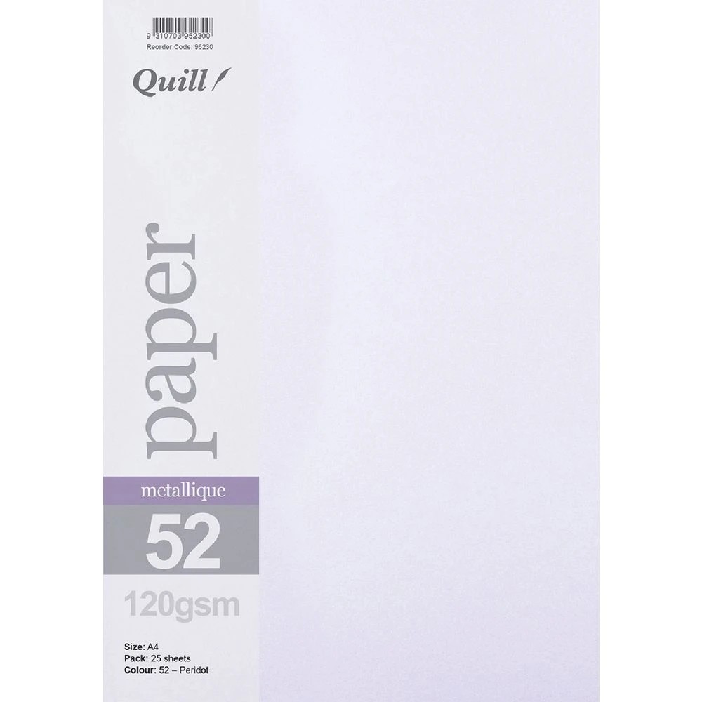 1 Quill A4 Paper Metallique Peridot 25 Pack, 1 of 1
