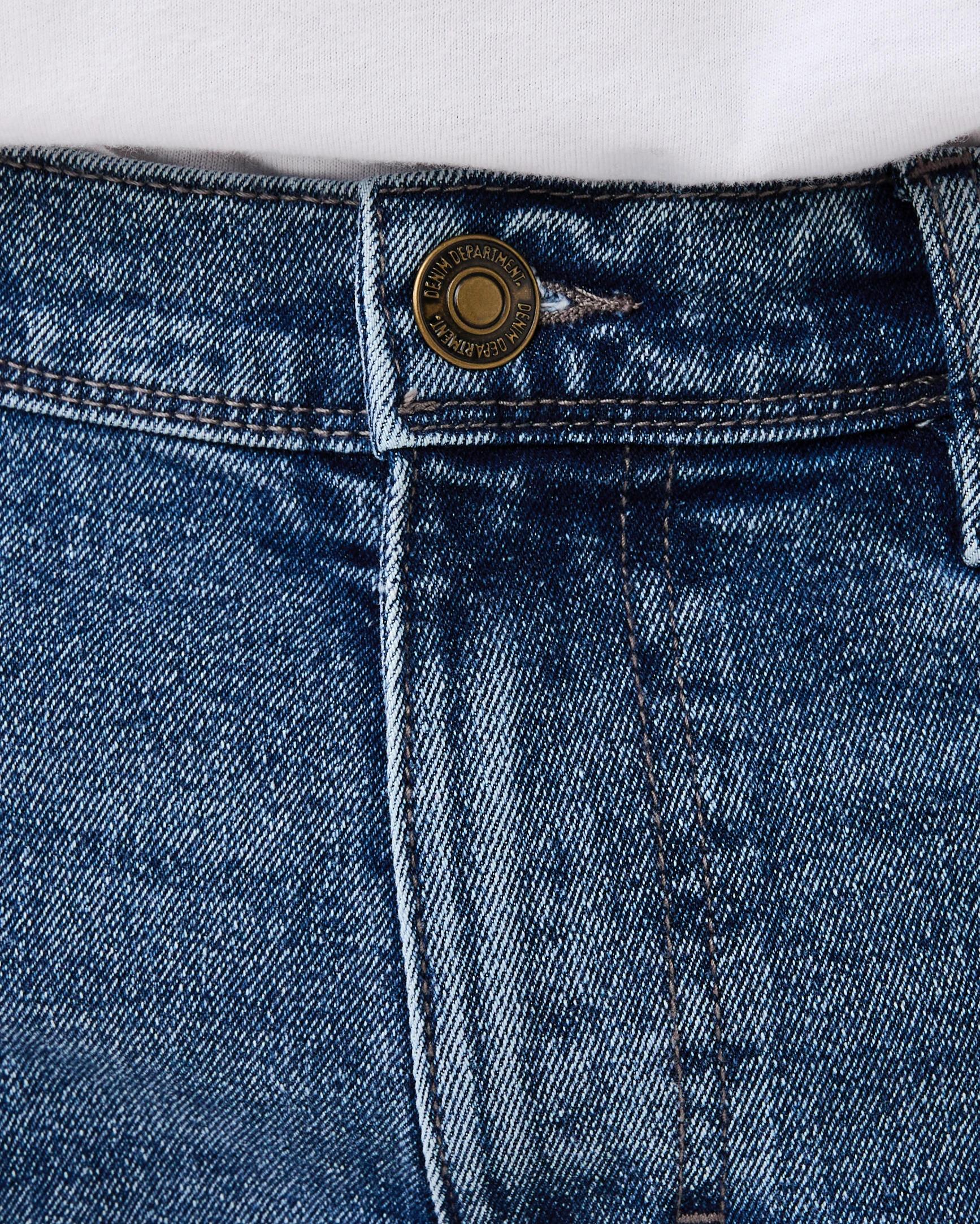 4 Straight Stretch Jeans Mid Wash, 4 of 6