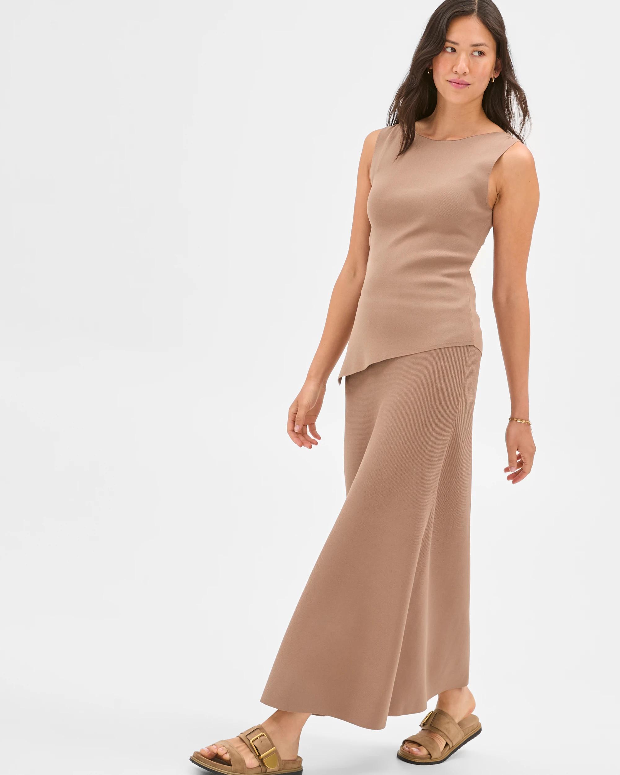 5 Crepe Knit Midi Skirt - Preview MOCHA, 5 of 6