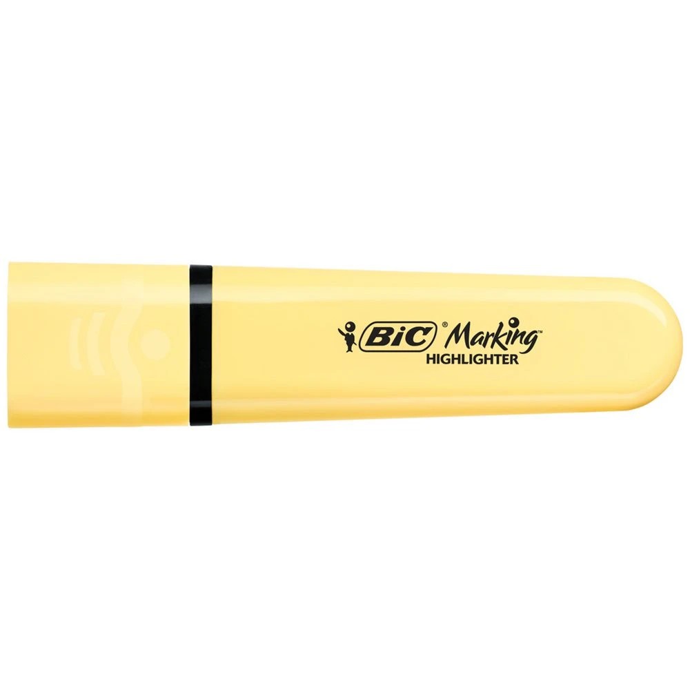 1 Bic Tank Marking Highlighter Pastel Yellow, 1 of 5