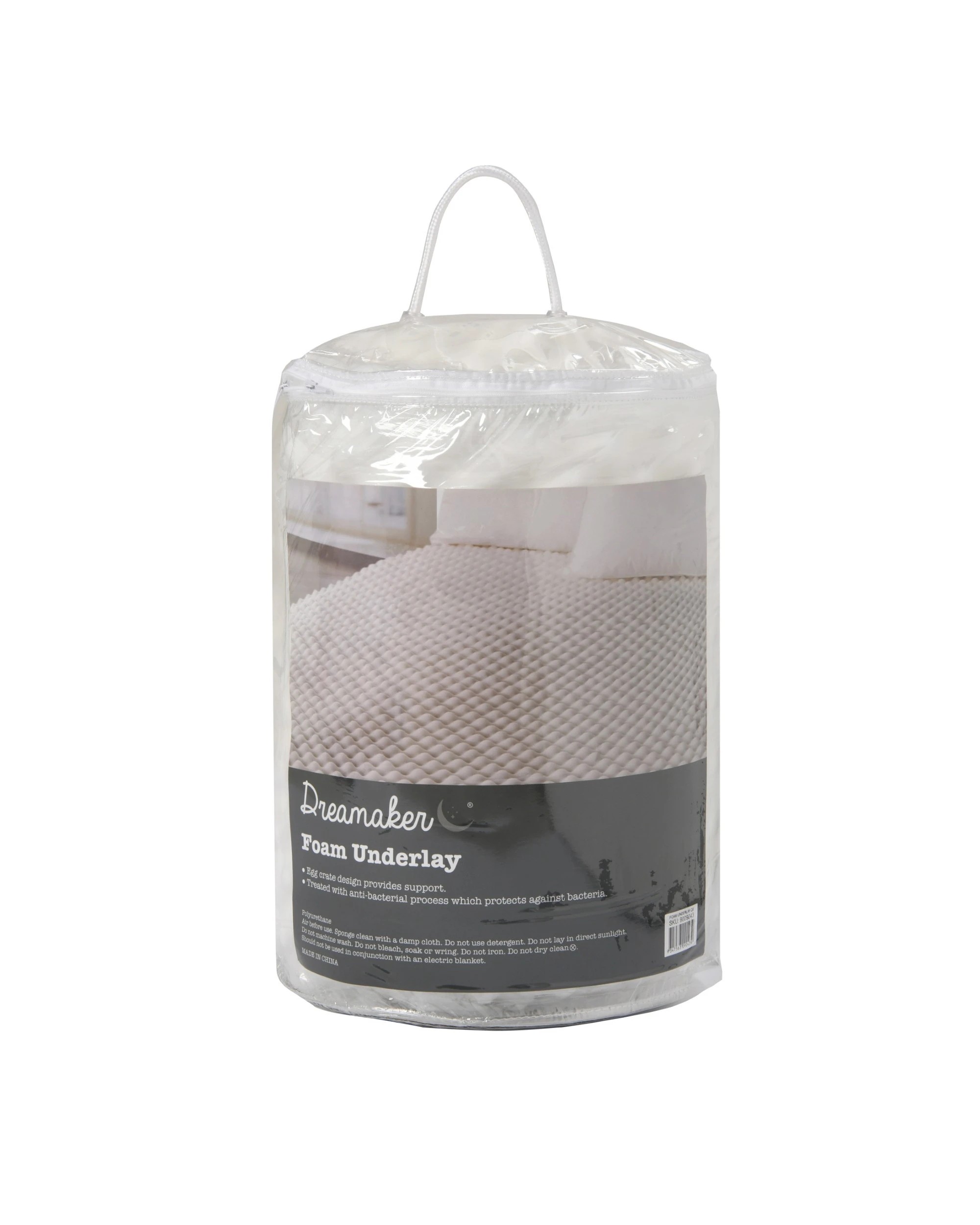 5 Dreamaker Egg Crate Convoluted Foam Underlay - Super King Bed - White, 5 of 5