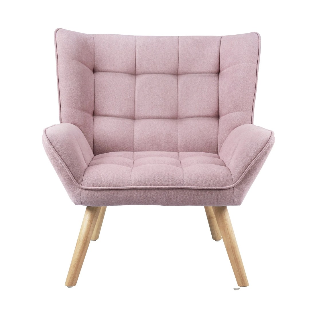 6 Oikiture Armchair Accent Chairs Sofa Lounge Fabric Upholstered Tub Chair
 - Pink, 6 of 10