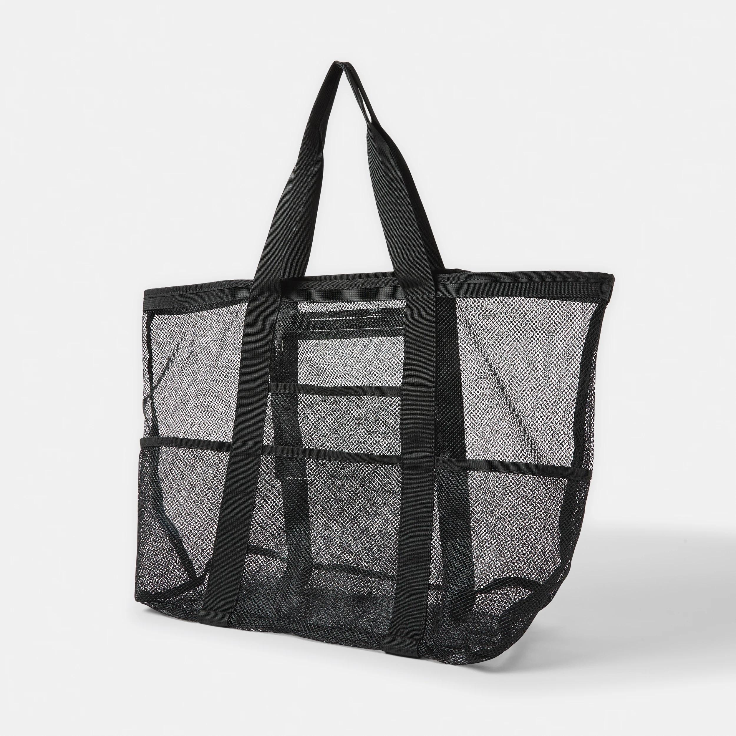 2 Mesh Beach Tote Bag Black, 2 of 4