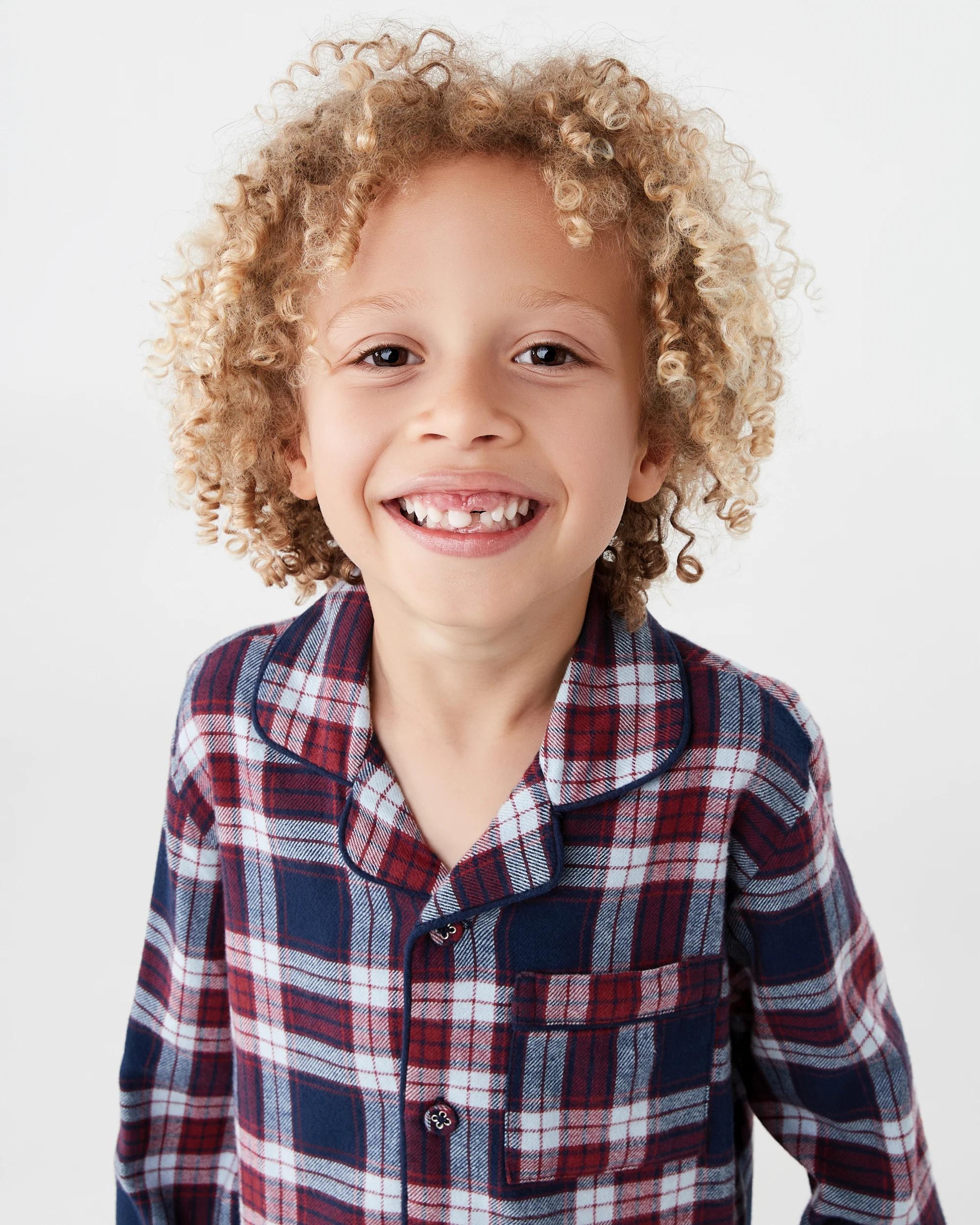 3 Flannel Pyjama Set Red Checks, 3 of 7
