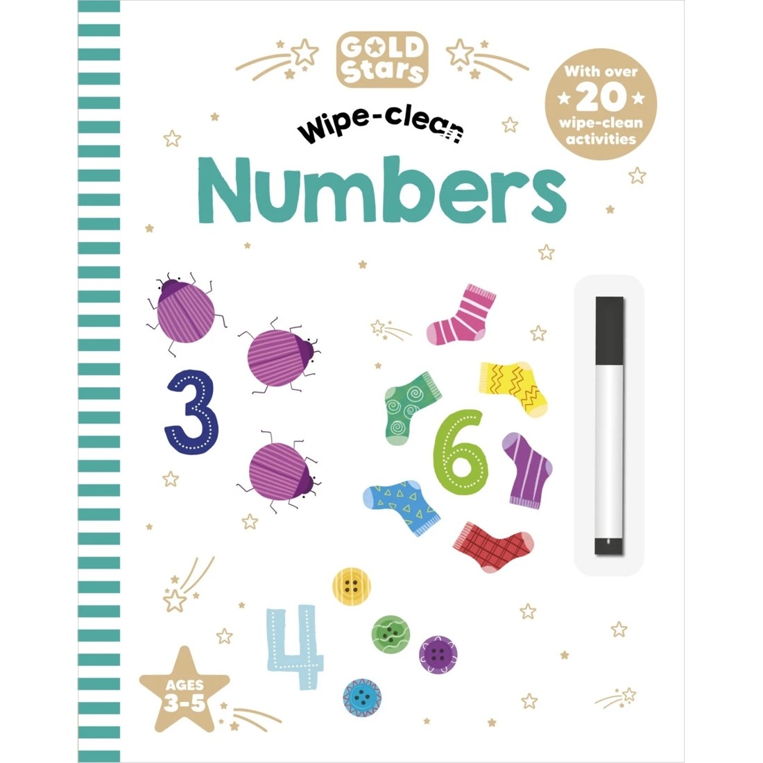 1 Gold Stars: Wipe Clean Numbers Activity Book, 1 of 2