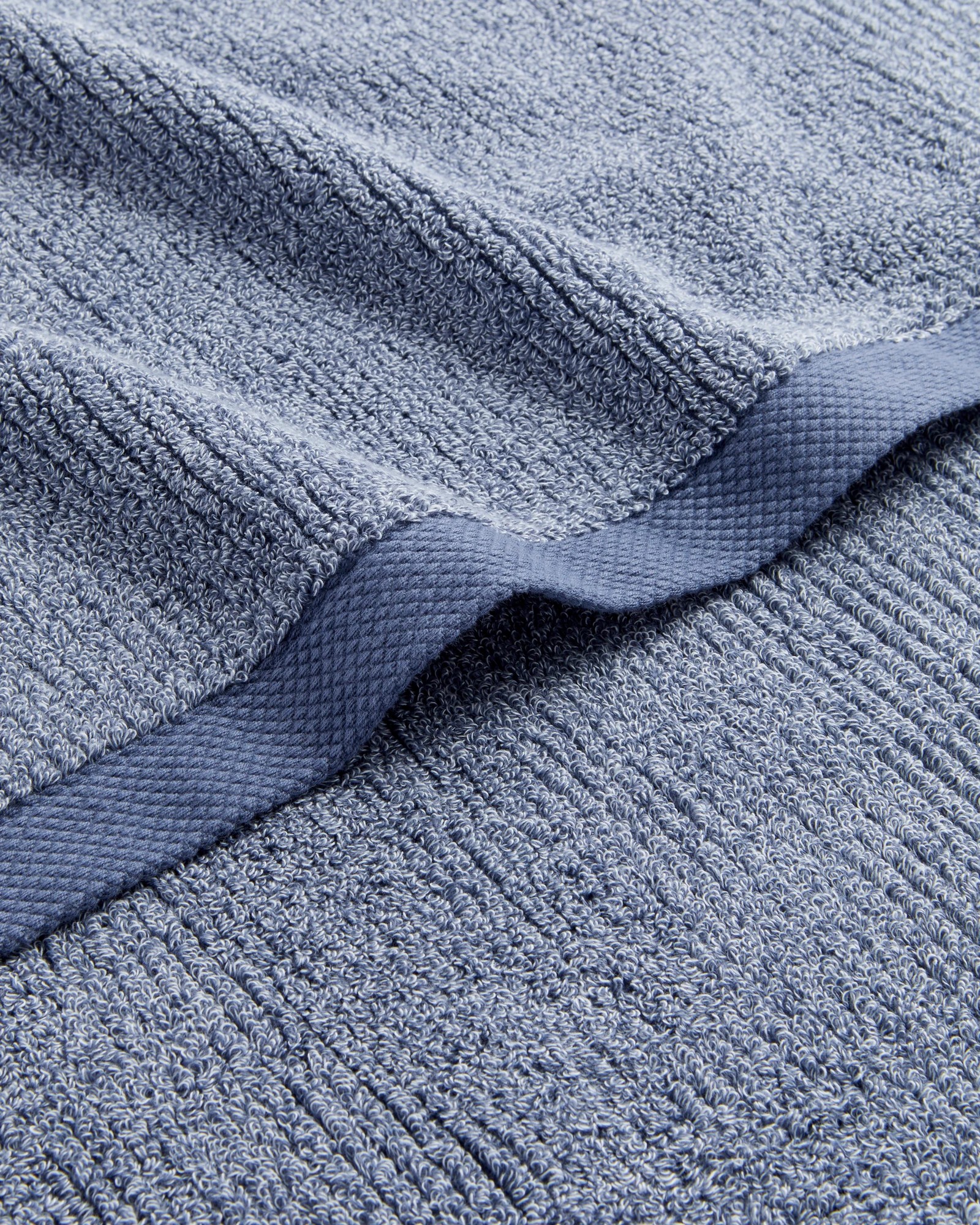 2 Target Australian Cotton Ribbed Bath Towel - Piper - Ocean Blue Marle - Blue, 2 of 3