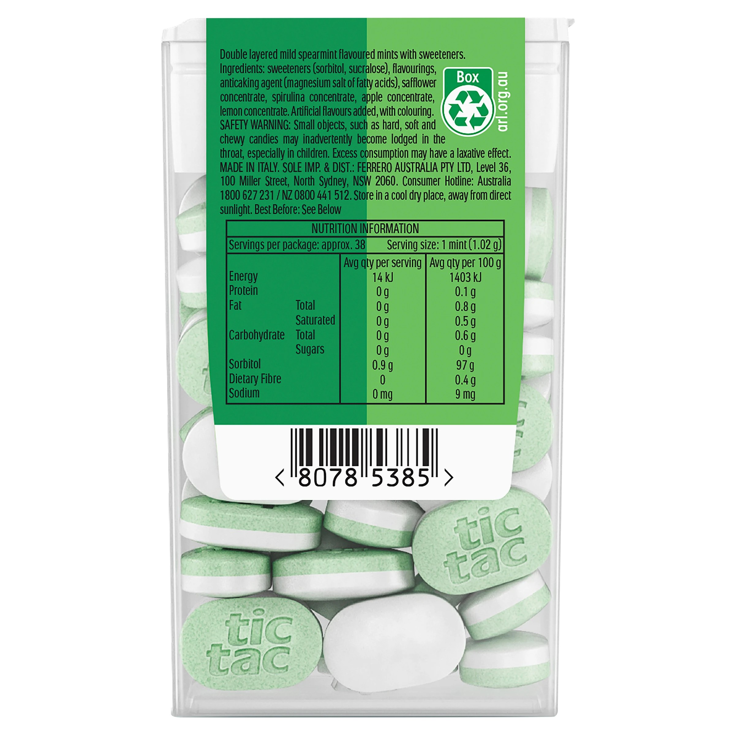 3 Tic Tac Two 38 Pack Spearmint Fresh & Mild Sugar Free Mints 38.5g, 3 of 6