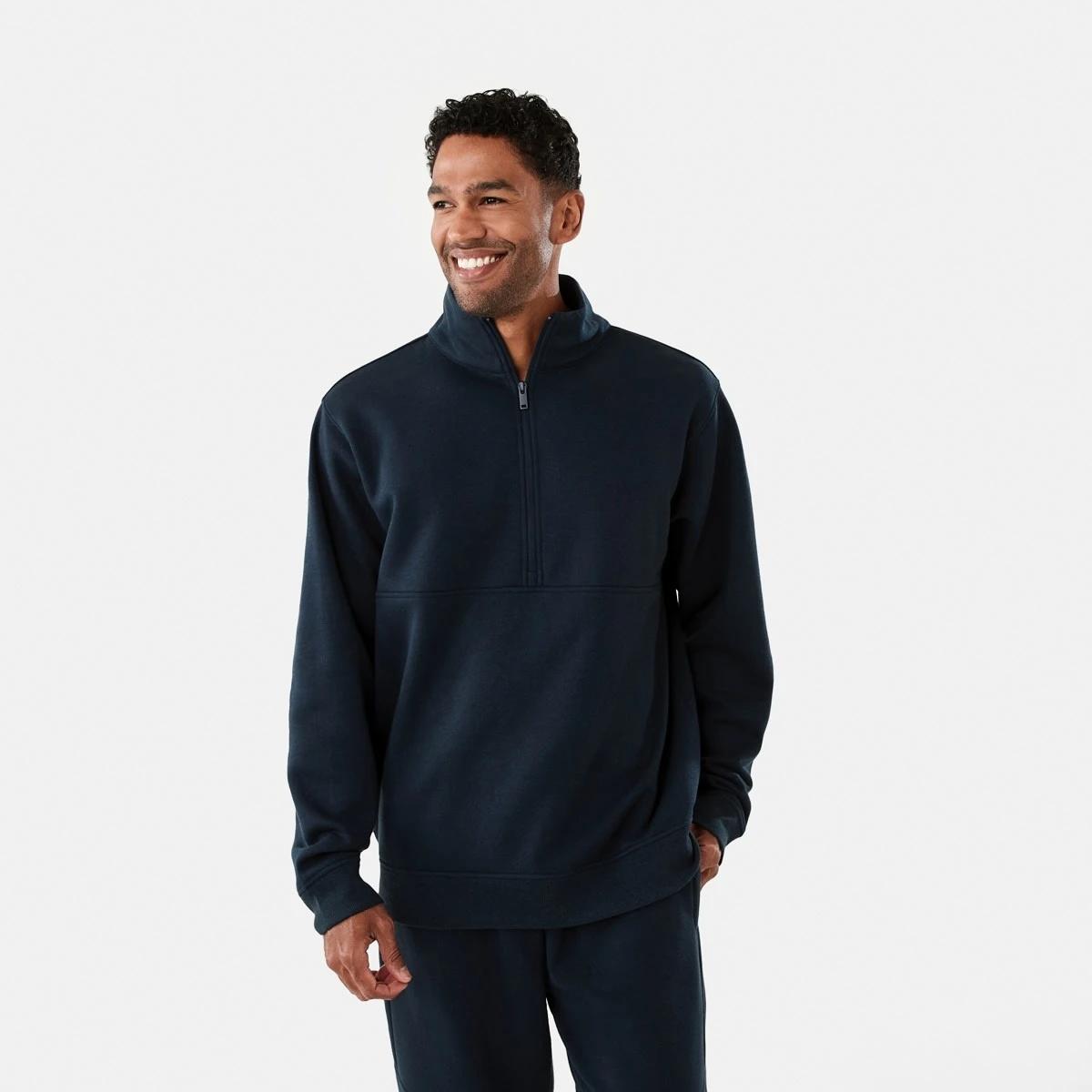 1 Active Mens Half Zip Pullover Shade Navy, 1 of 6