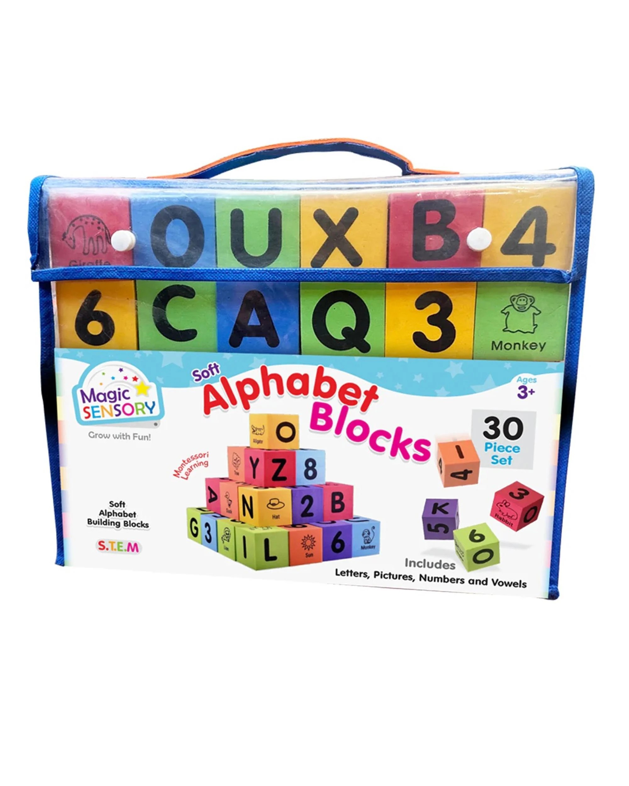 2 Magic Sensory Soft Alphabet and Numbers Foam Blocks 30 Piece Set, 2 of 5