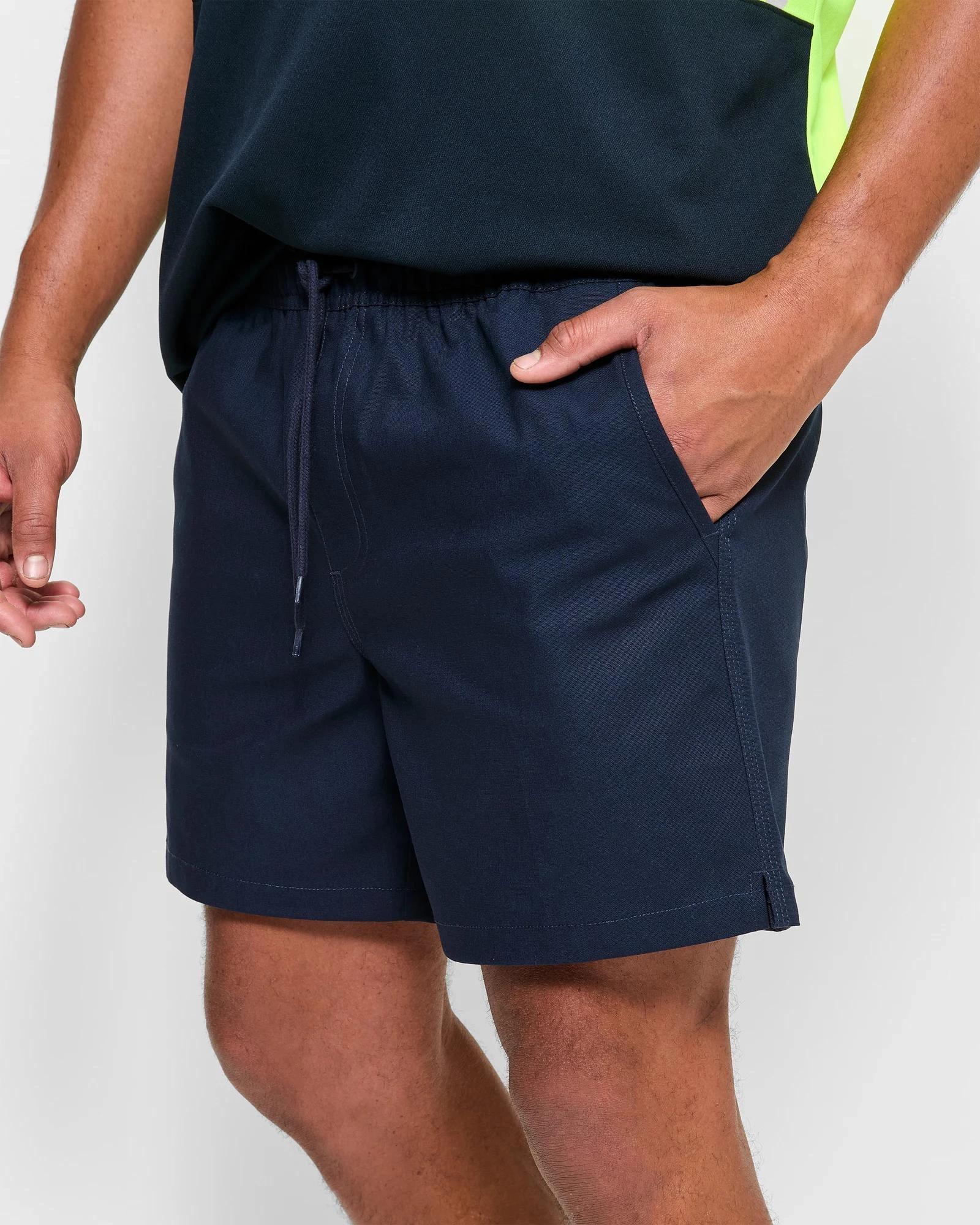 3 Graphite Performance Elastic Waist Work Shorts NAVY BLUE, 3 of 5