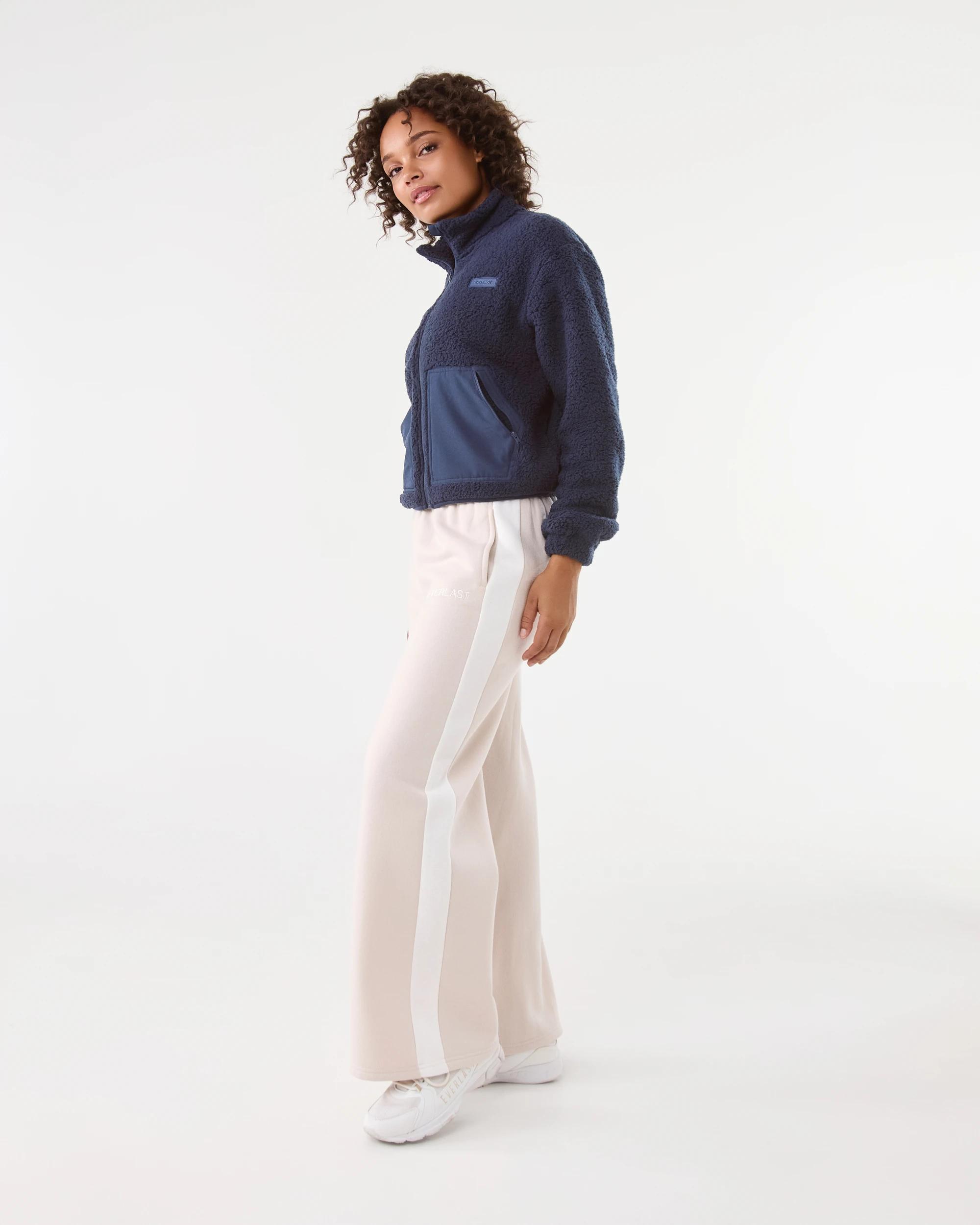 4 Everlast Womens Sherpa Bomber Jacket Mood Indgo, 4 of 9