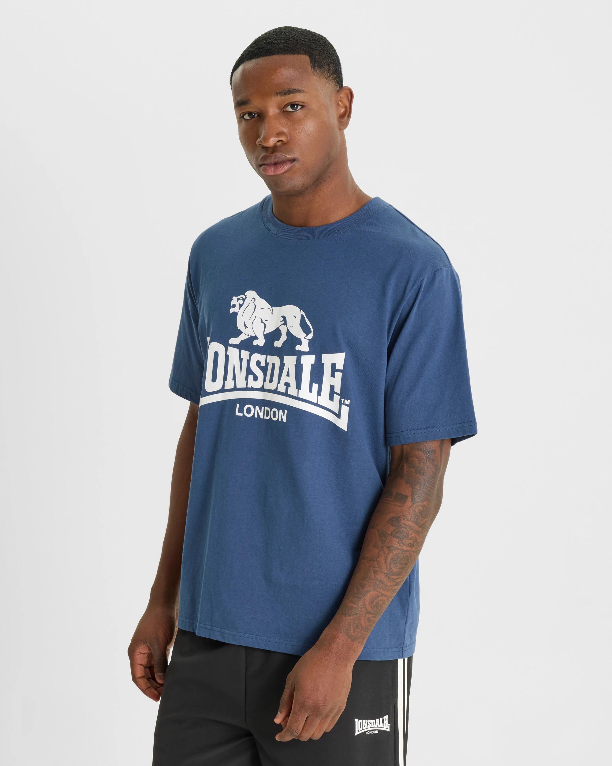 6 Lonsdale London Logo Short Sleeve T-Shirt BLUE, 6 of 6